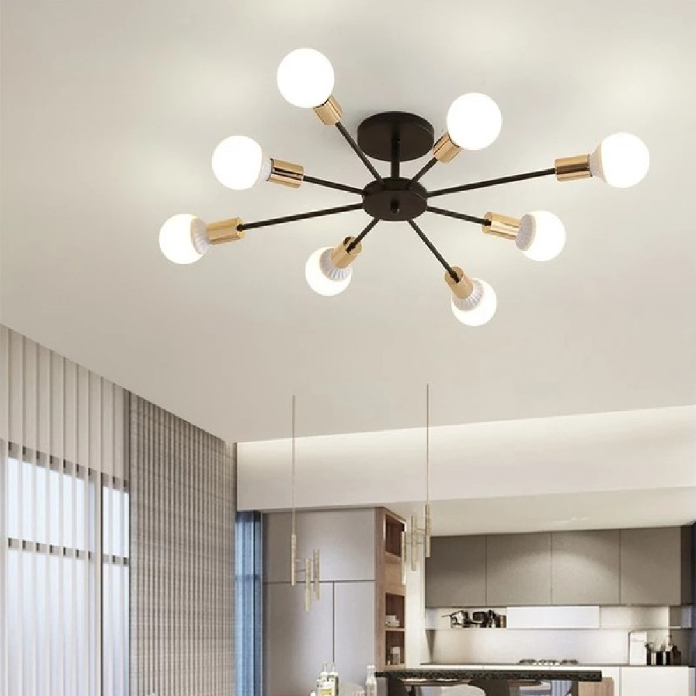 Sima Modern Chander Avize 8'li - Gold - Siyah Avize Fiyatı