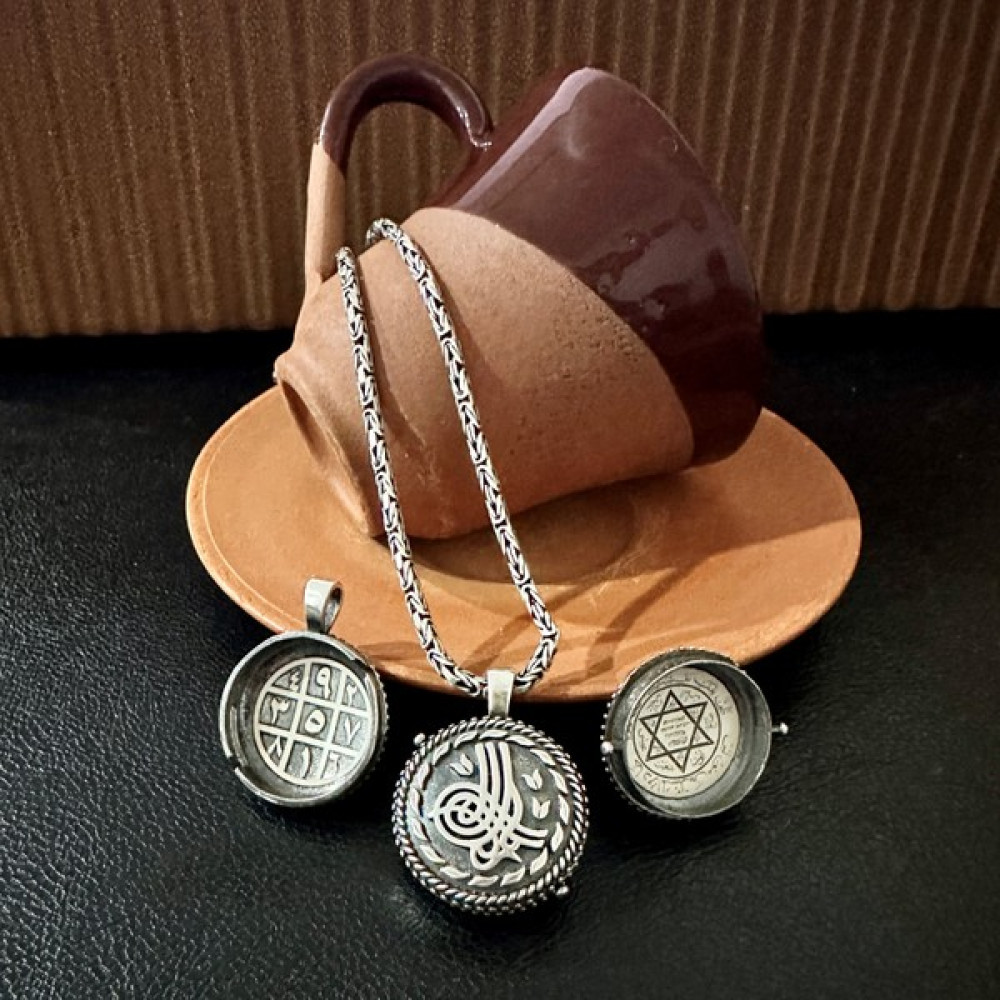 Sima Silver Gümüş Cevşen Ebced Ismi Azam Süleyman Mührü Yazılı Cev Gümüş Kolye Fiyatı
