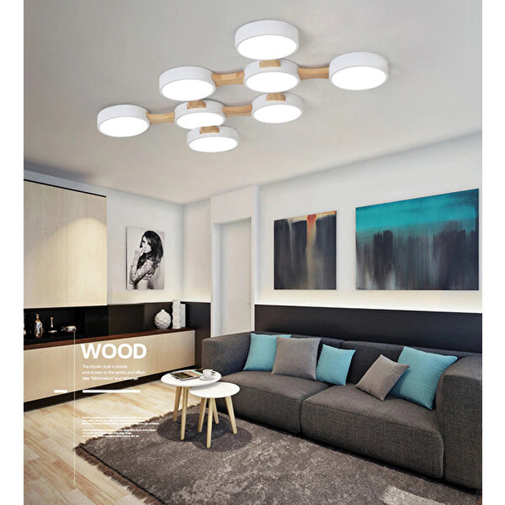 Simaavize Minimalist LED Avize 8'li - Beyaz Avize Fiyatı