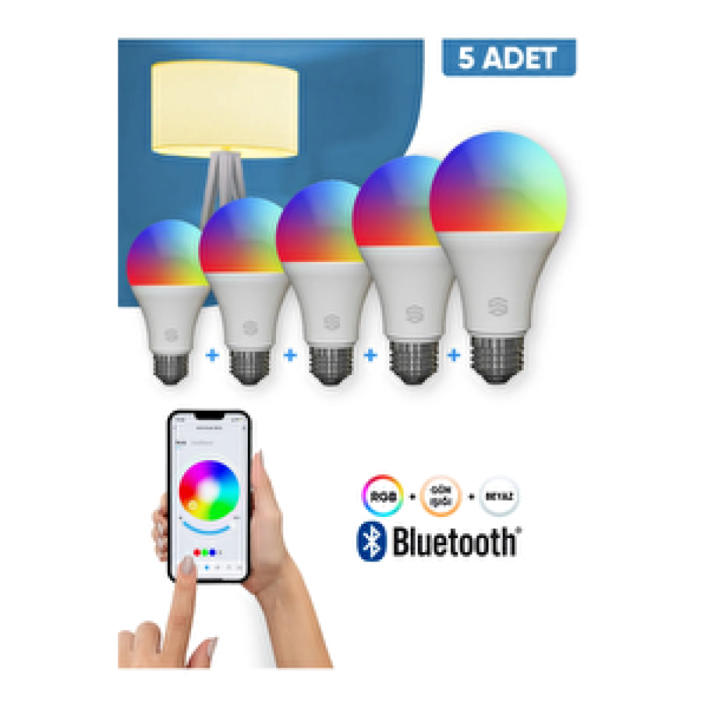 Şımart Akıllı Bluetooth 5'li Led Ampul Elektrik ve Aydınlatma Fiyatı
