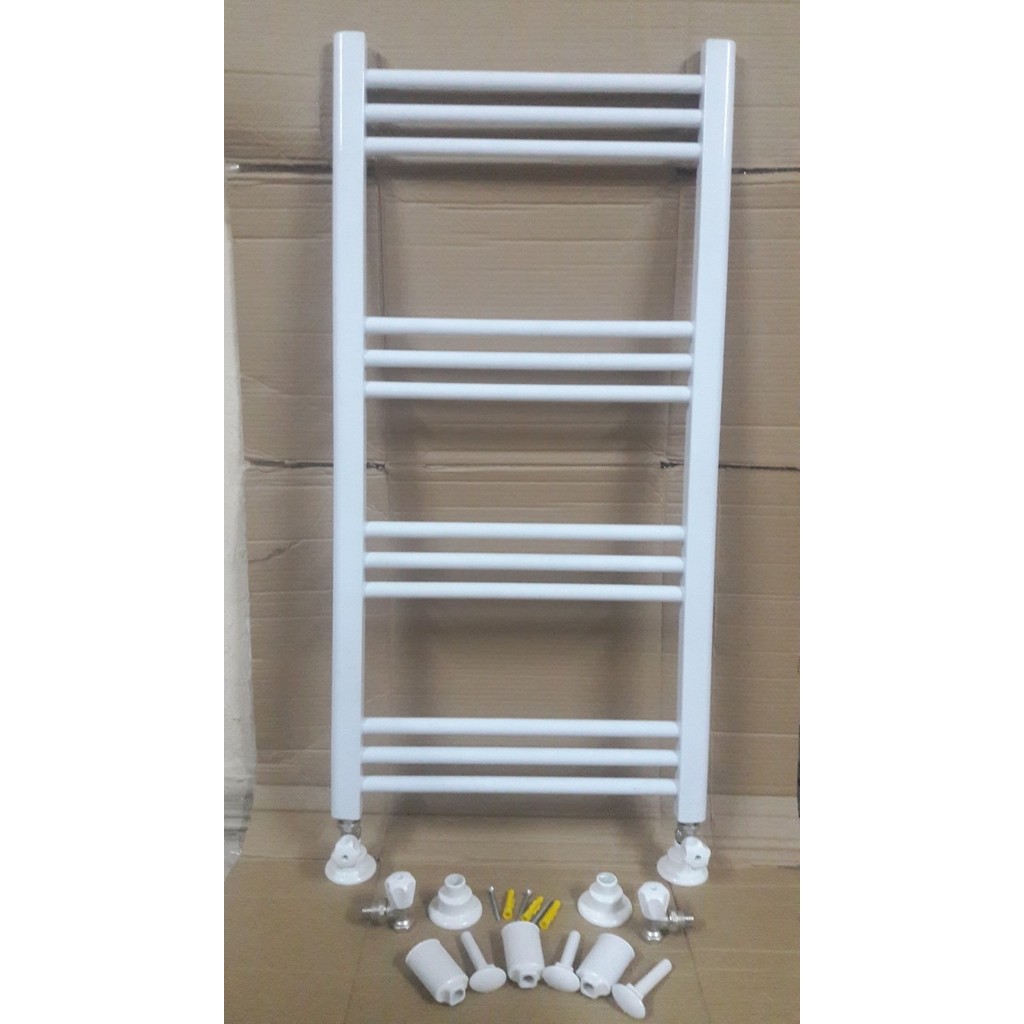 Şimaş 500x1000 12 borulu havlupan + 2 adet vanası + 2 adet boru gizleme 1 adet prüjör hava alma anahtarı - 50 x 100 cm - Beyaz Havlupan Fiyatı