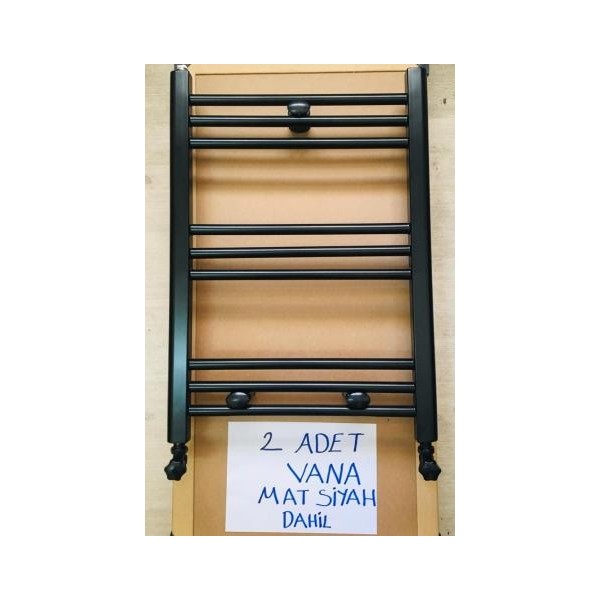 Şimaş Havlupan 300X1000 Siyah 12 Borulu Havlupan + 2 Adetradyatör Vanası Siyah - 30X100 - Mat Siyah El / Yüz Havlusu Fiyatı