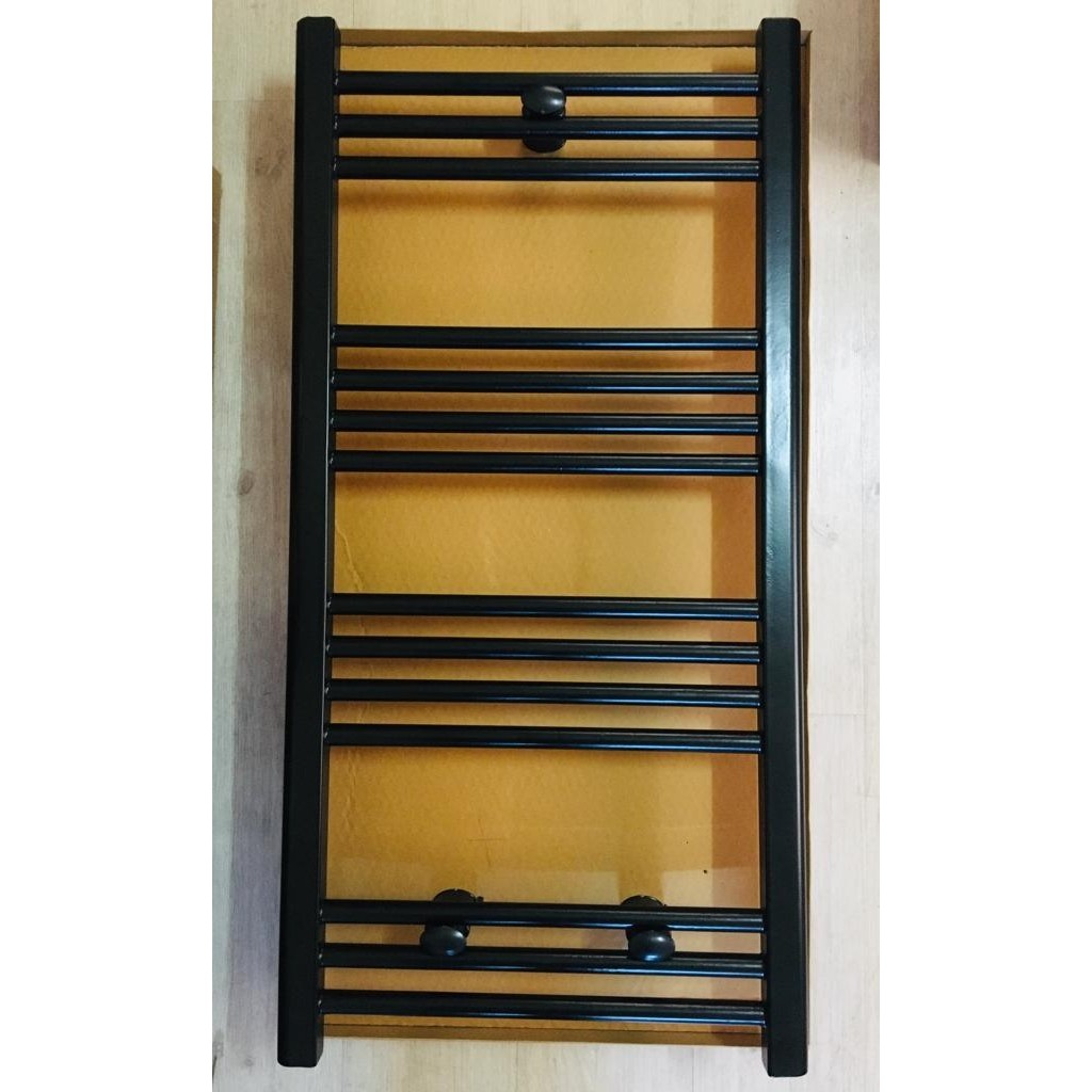Şimaş Havlupan 600 x 1000 Si̇yah Havlupan+ 2 Adet Radyatör Vanasi Si̇yah - 60 x 100 cm - Mat Siyah El / Yüz Havlusu Fiyatı