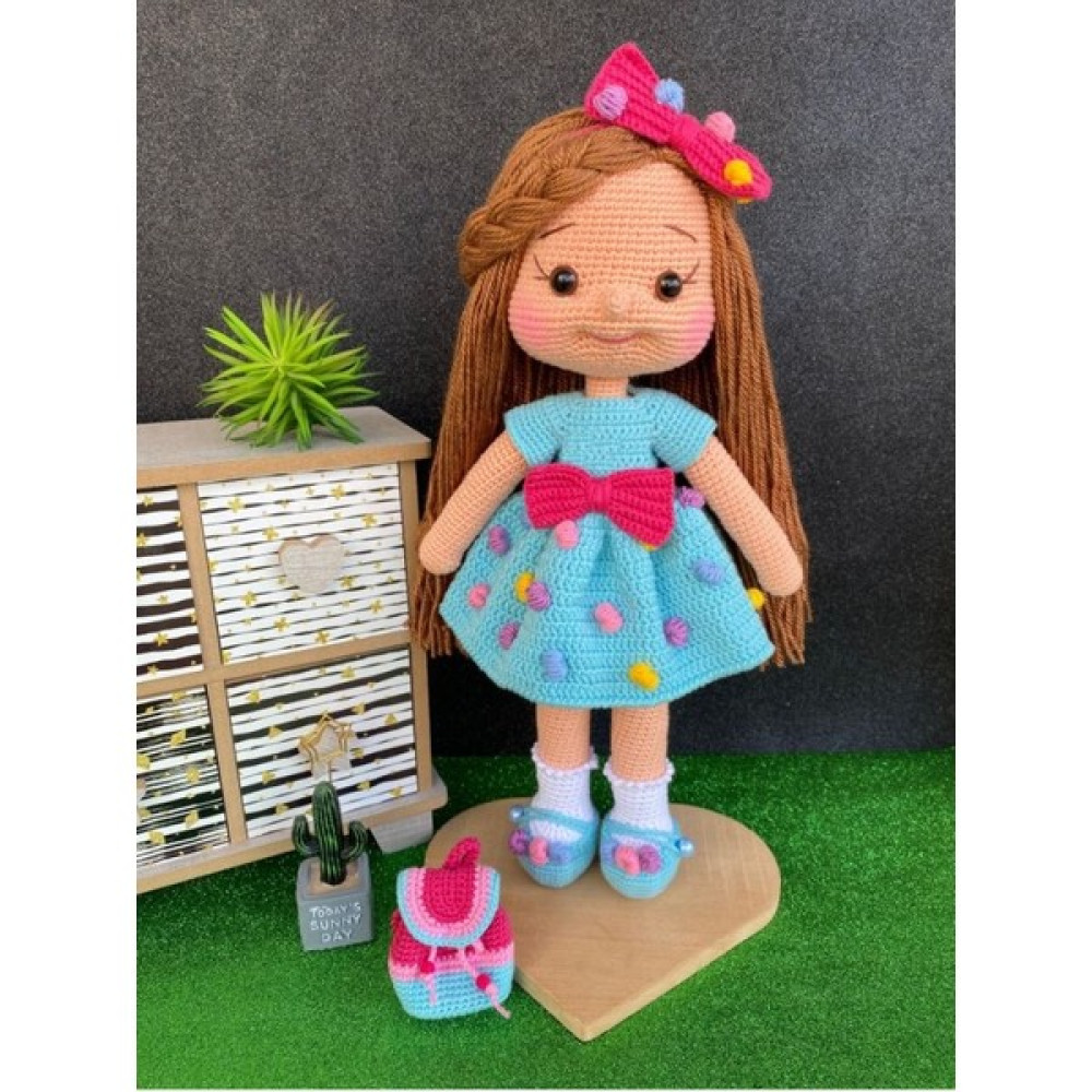 Simay Store Amigurumi Organik Örgü Oyuncak Şapkalı Örgü Bebek 35 cm Bebek Oyuncakları Fiyatı