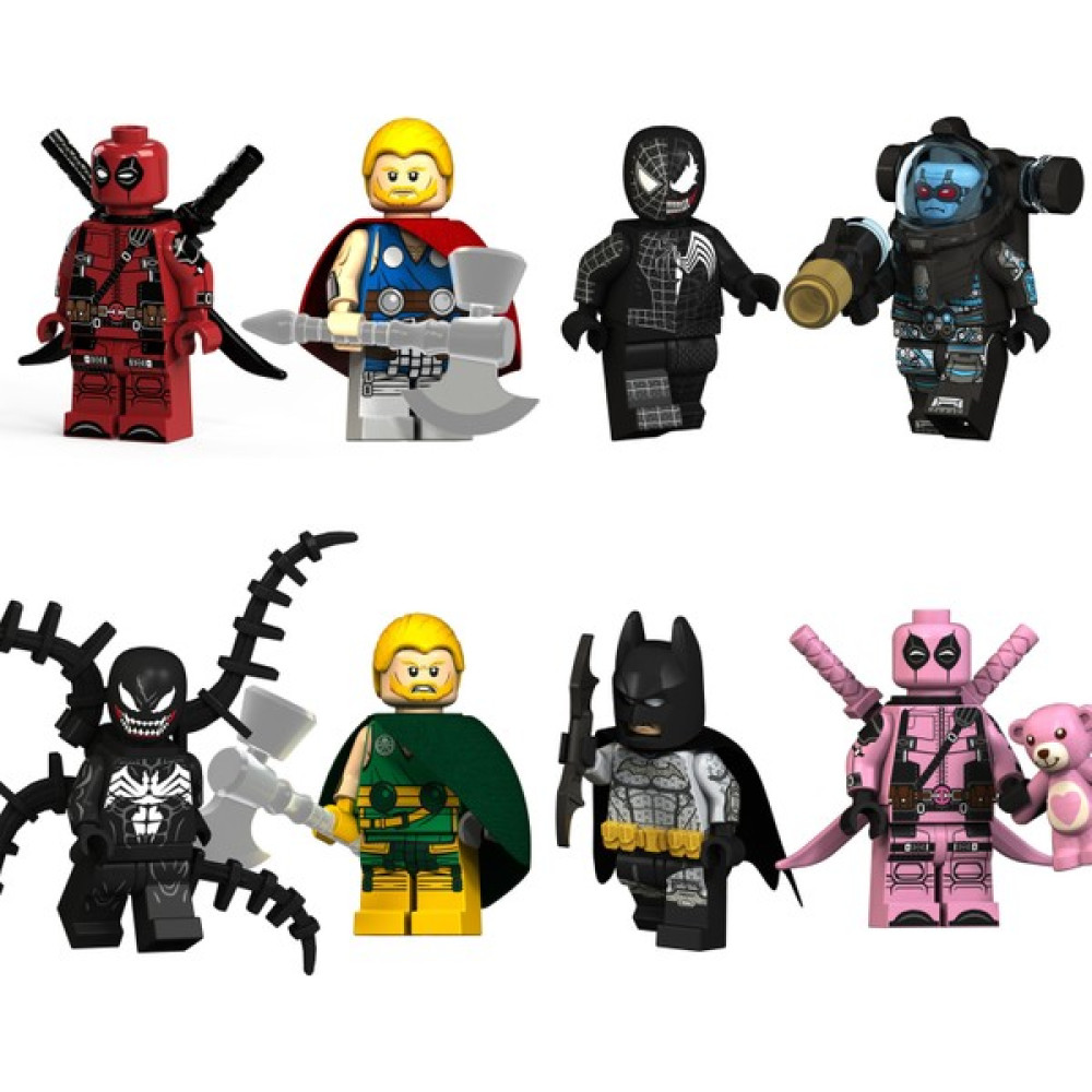 Simba 8 Parça Süper Kahraman Deadpool Venom Batman Thor Bebek Bebek Çocuk Monte Yapı Taşı Oyuncak (Yurt Dışından) Legolar ( Yapım Oyuncakları ) Fiyatı