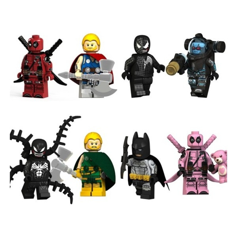 Simba 8 Parça Süper Kahraman Deadpool Venom Batman Thor (Yurt Dışından) Legolar ( Yapım Oyuncakları ) Fiyatı