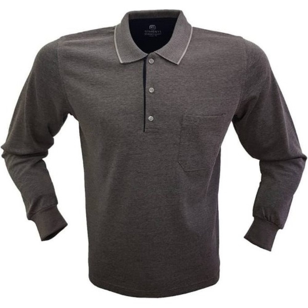 Simenti Polo Yaka Uzun Kol Cepli Rahat Kalıp Özel Üretim Sweatshirt Erkek Sweatshirt Fiyatı