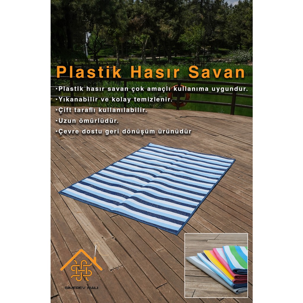 SİMEREV HALI HOME CONSEPT Halı Hasır Savan Mat Plaj Kamp Piknik Bahçe Balkon Teras Yıkanabilir Katlanabilir Kilim 150 x 210 Beden" Kilim Fiyatı