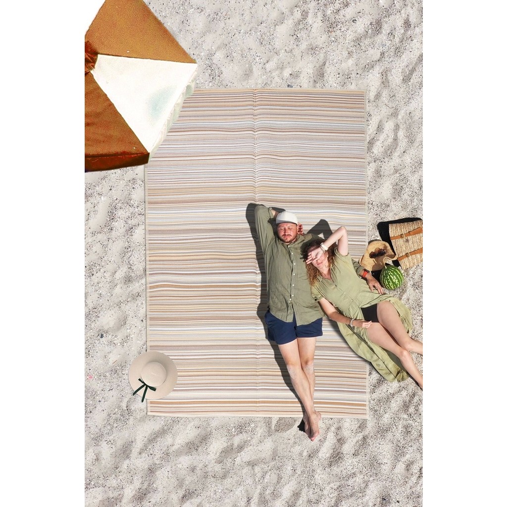 Simerev Halı Plastik Halı Katlanabilir Çift Taraflı Plaj Kamp Piknik Balkon Hasır Mat Savan Karavan Halısı Kilim - 150 x 210 cm - Krem SSD / Solid State Drive Fiyatı