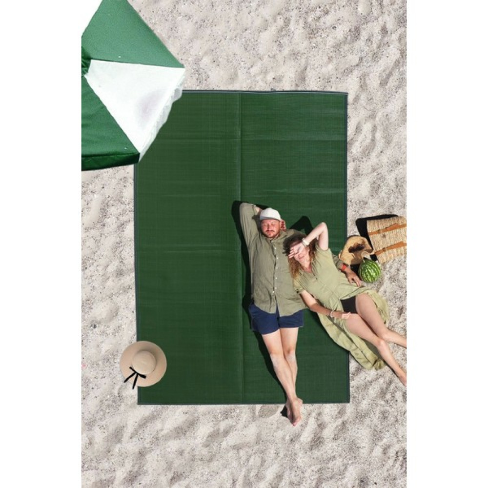 Simerev Halı Plastik Halı Katlanabilir Çift Taraflı Plaj Kamp Piknik Balkon Hasır Mat Savan Karavan Halısı Kilim - 90 x 180 cm - Yeşil Kilim Fiyatı
