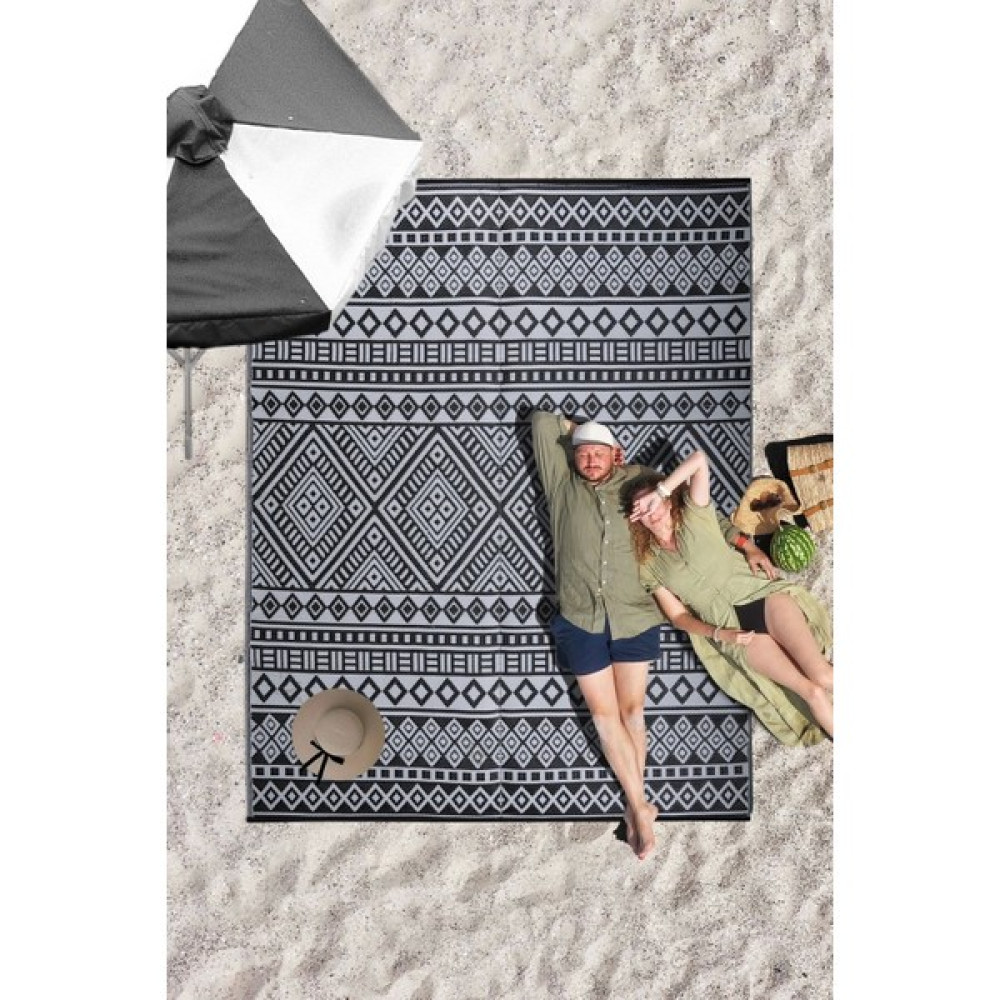 Simerev Halı Plastik Hasır Halı Katlanabilir Çift Taraflı Yıkanabilir Plaj Kamp Piknik Mat Savan Karavan Halısı 240x310 cm - 240 x 310 cm Kilim Fiyatı