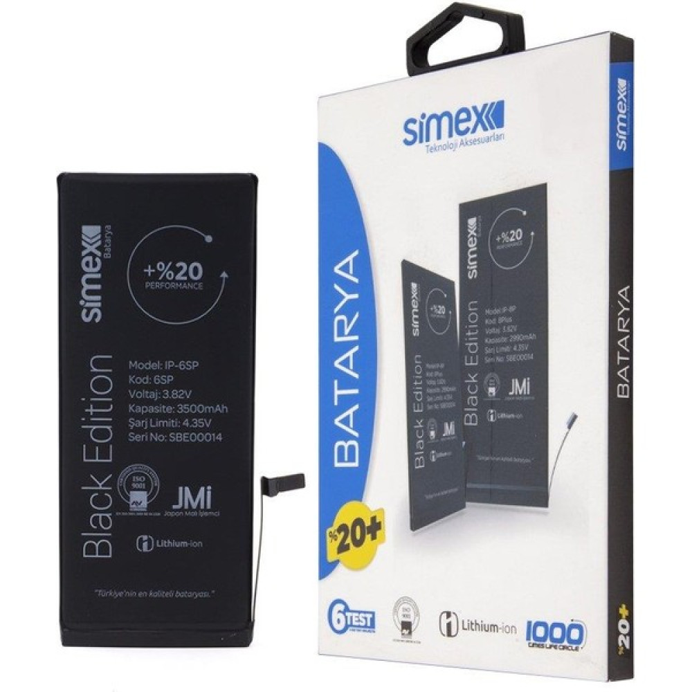 Simex Apple iPhone 6s Plus Performance Batarya Sbt-02 Cep Telefonu Bataryası Fiyatı