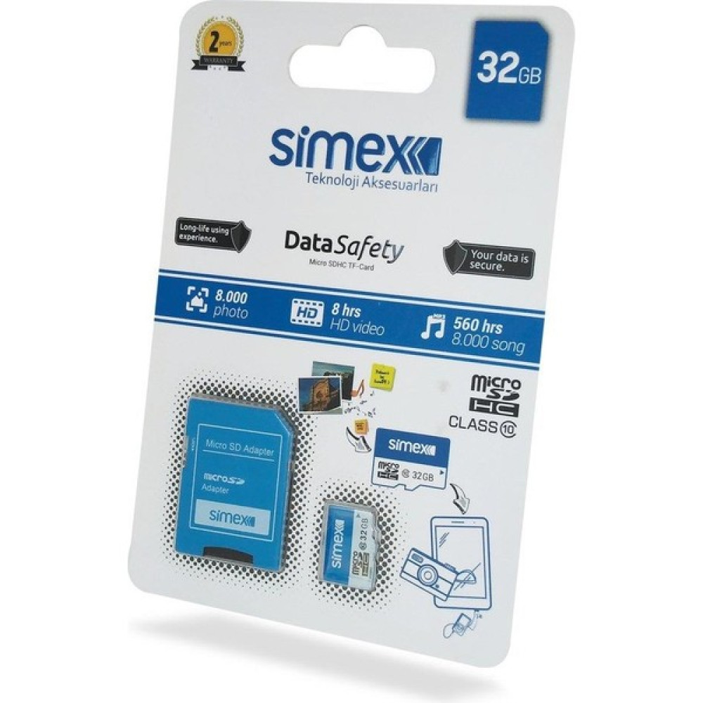 Simex Hafiza Karti SH-101 Data Safety Micro Sd 32GB Flash Bellekler Fiyatı