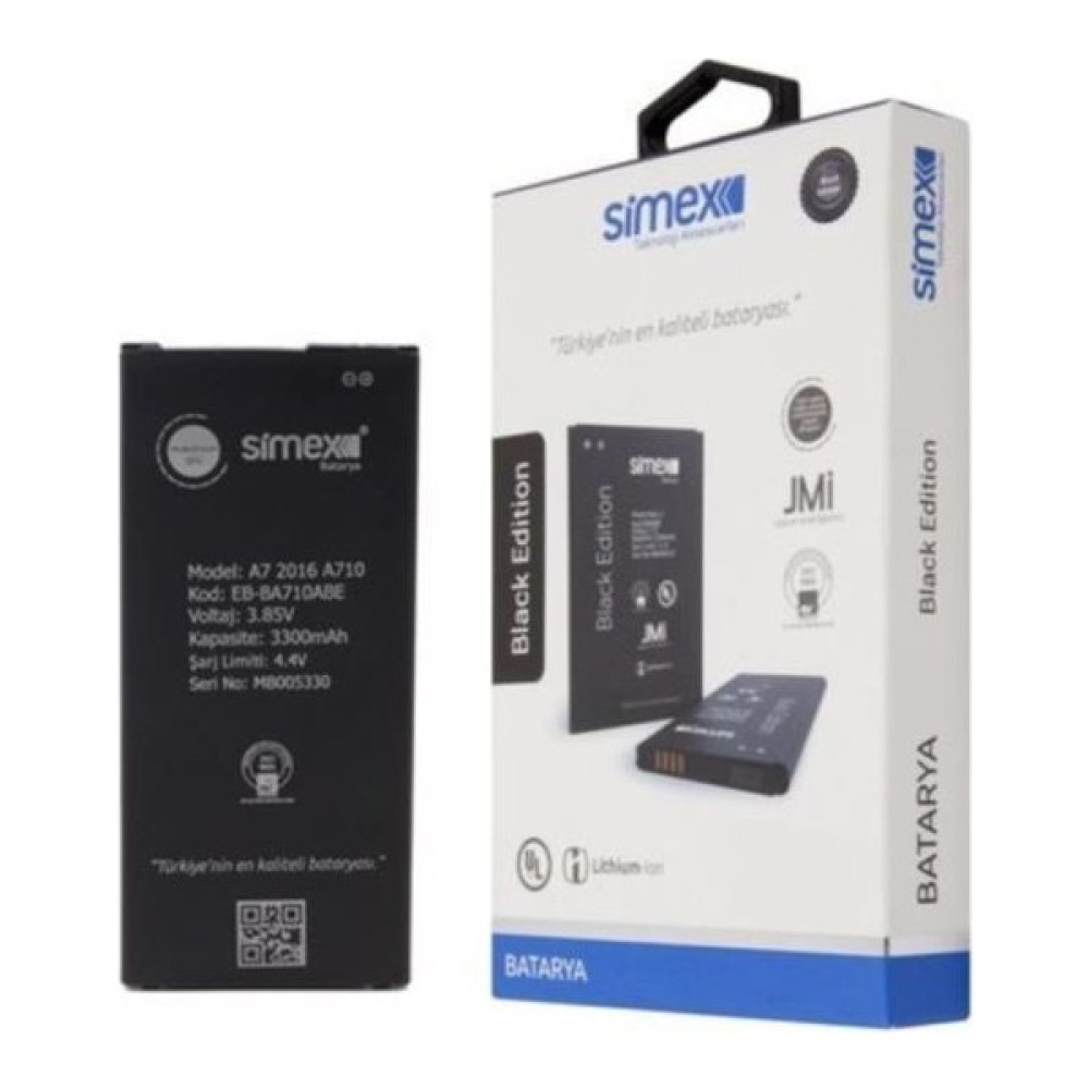 Simex Samsung J7 Prime/a7 2016 Simex Batarya Cep Telefonu Bataryası Fiyatı