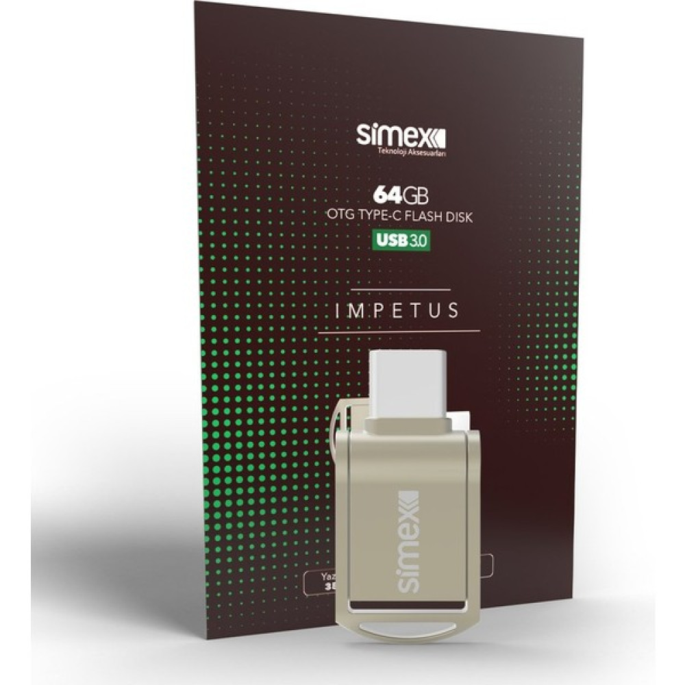 Simex SU-106 Impetus 3.0 Otg Type C 64GB USB Bellek - Beyaz Flash Bellekler Fiyatı