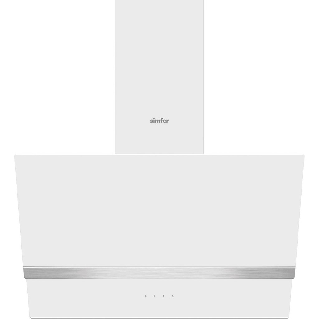 Simfer SD8739 60 cm Premium Inox Dekorlu Beyaz Cam Davlumbaz Davlumbazlar Fiyatı