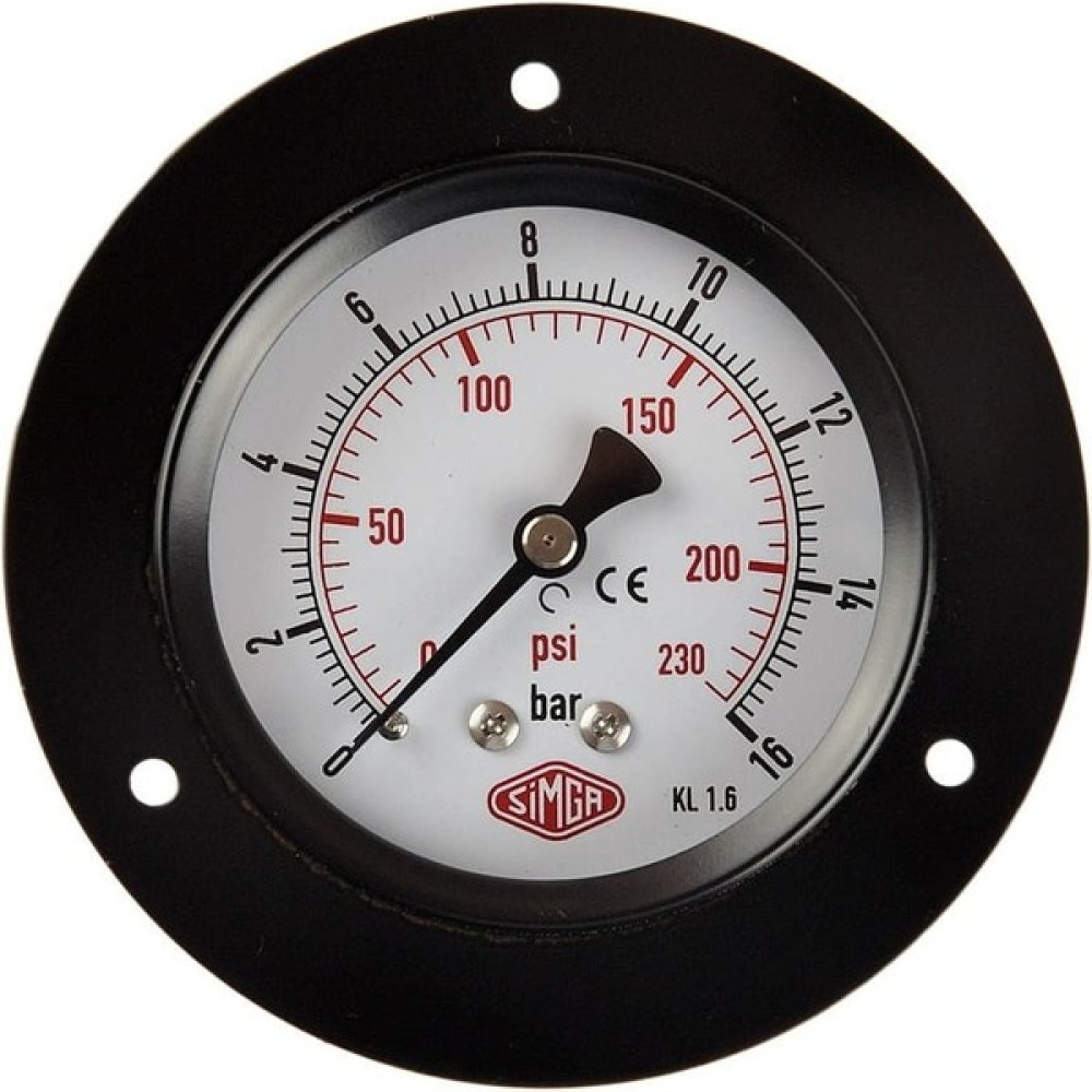 Simga Çap Ø100 Mm Ön Flanşlı Kuru Tip Manometre - 0-40 bar Oto Boyaları Fiyatı