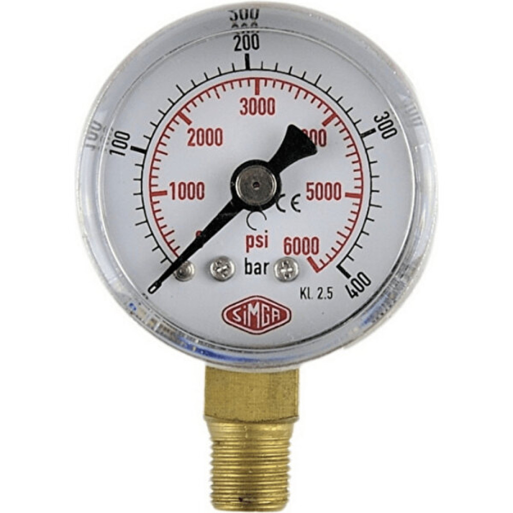 Simga Çap Ø40 mm Alttan Bağlantılı Kuru Tip Manometre - 0-40 bar Diğer Test ve Ölçüm Cihazları Fiyatı