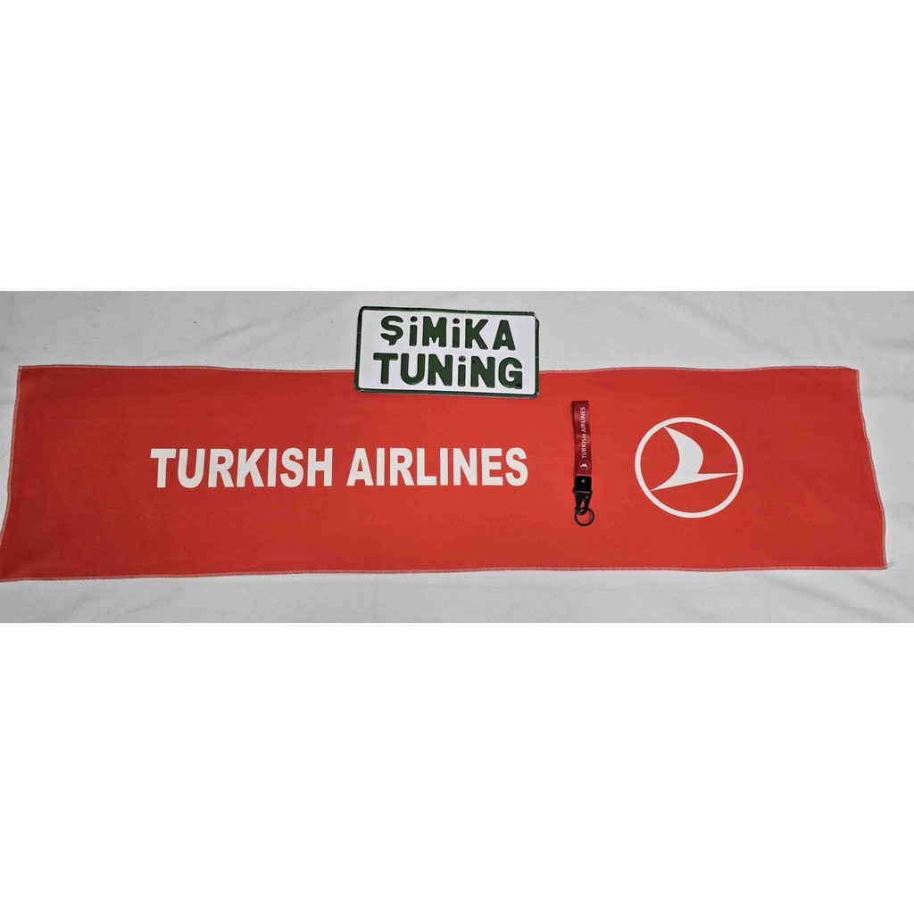 Şimika Turkısh Airlines Kaymaz Otomobil Torpido Havlusu Göğüs Halısı Üniversal Yıkanabilir (Kumaş Anahtarlık Hediyeli) El / Yüz Havlusu Fiyatı