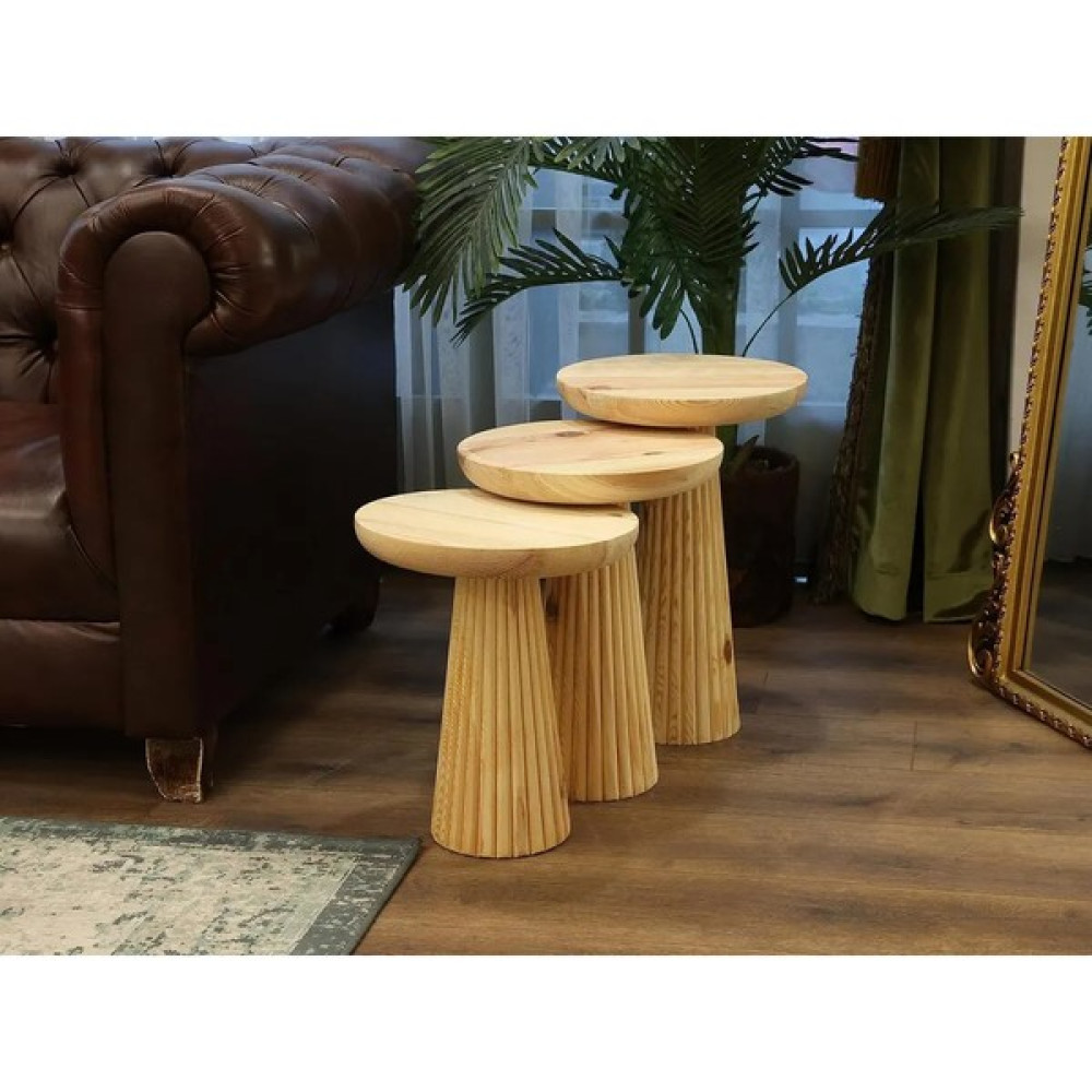 Simillo Home & Living Handmade Ahşap Yan Mantar Sehpa Yan Sehpa Fiyatı