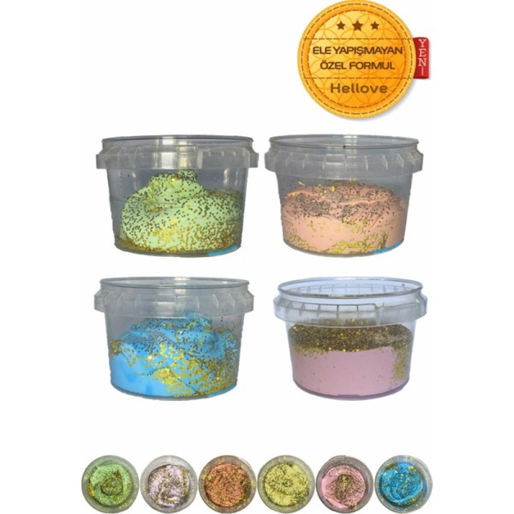 Simli Slime 4 Lü Slime Ele Yapışmayan Slime Slaym Pofuduk Slime - Renkli - 10 - 11 Yaş Eğitici Oyuncak Fiyatı