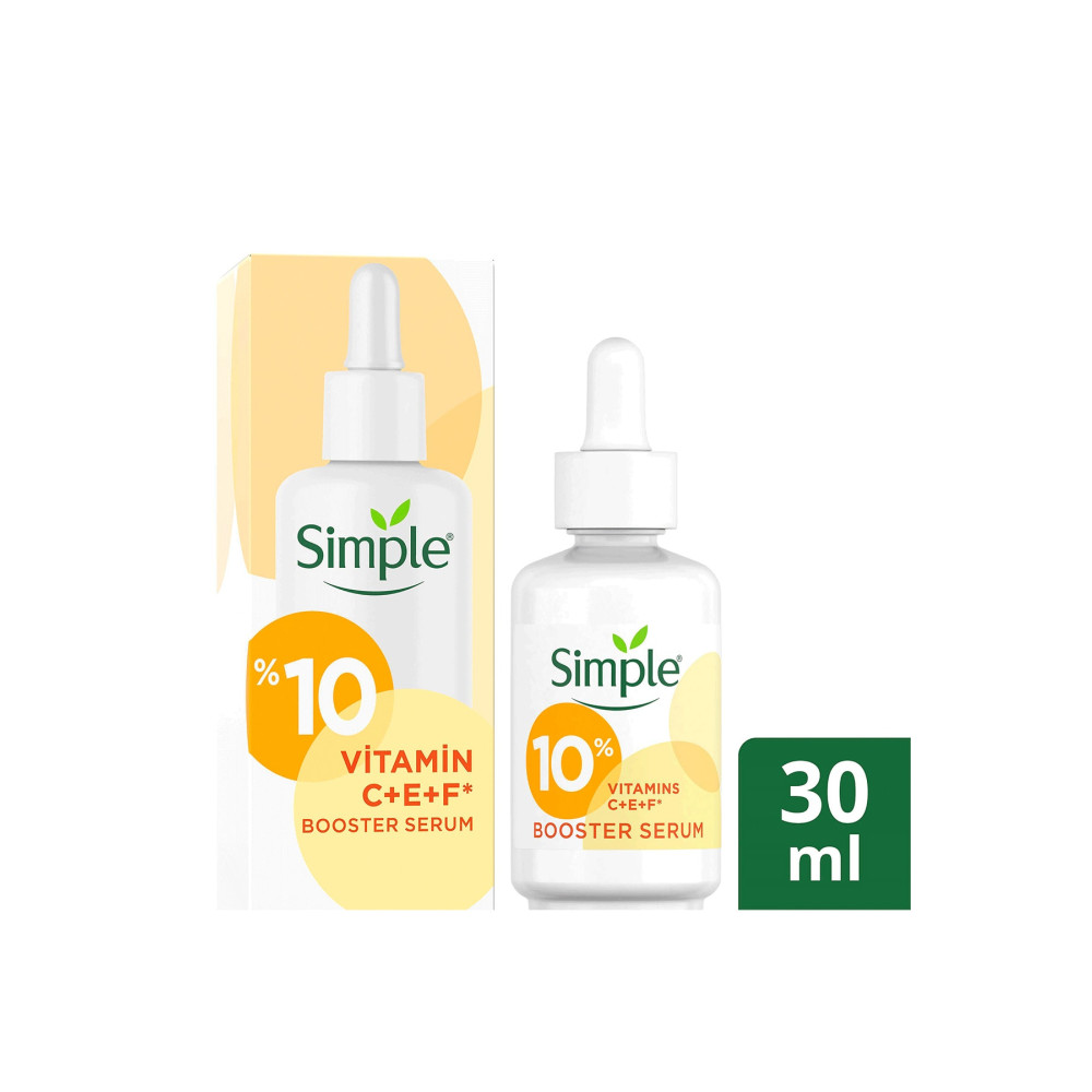 Simple Booster Serum %10 C+F+E Vitamini Genç Görünen ve Aydınlık Cilt İçin 30 ml Cilt ve Yüz Bakımı Fiyatı