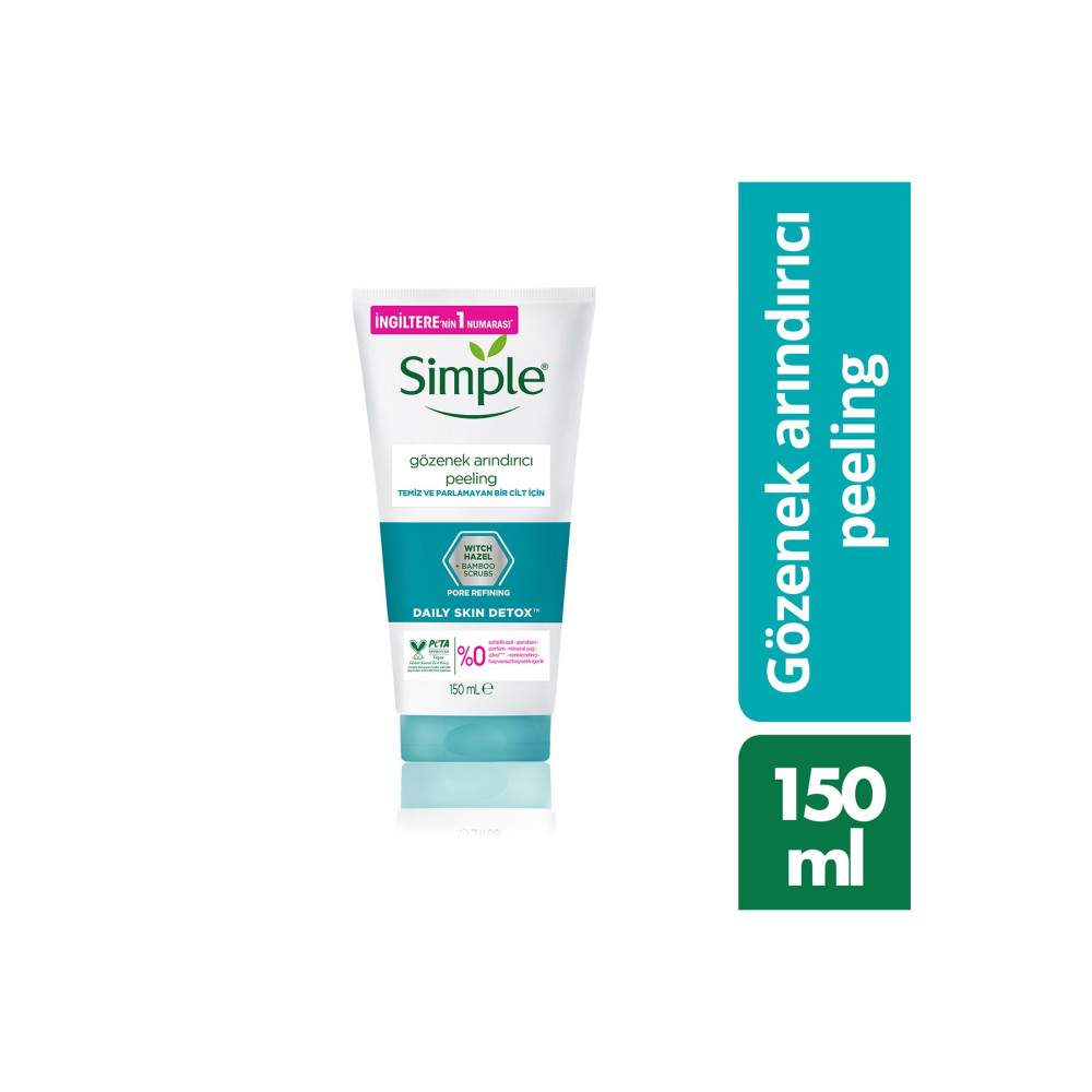 Simple Daily Skin Detox Gözenek Arındırıcı Peeling Temiz Ve Parlamayan Bir Cilt İçin 150 ml Cilt Temizleme ve Peeling Fiyatı