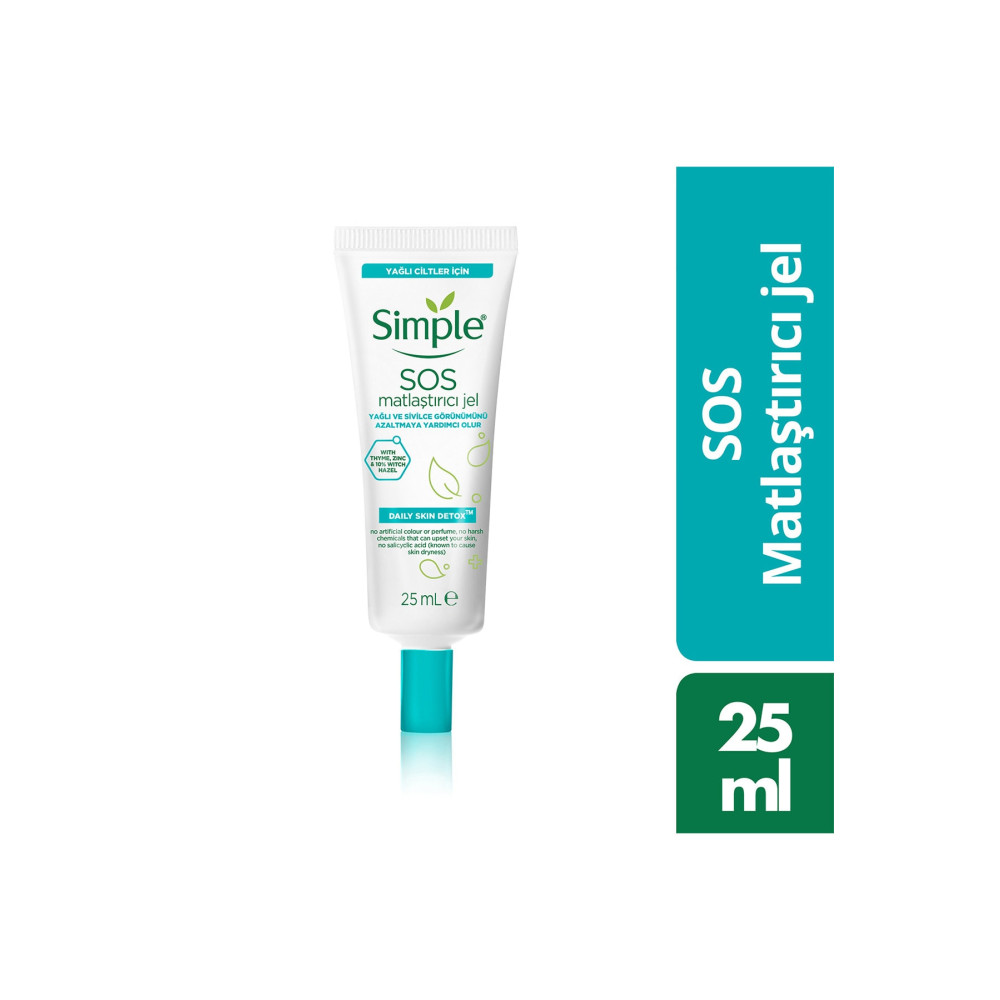 Simple Daily Skin Detox SOS Matlaştırıcı Jel Yağlı Ve Sivilceli Görünümü Azaltmaya Yardımcı 25 ml Cilt ve Yüz Bakımı Fiyatı