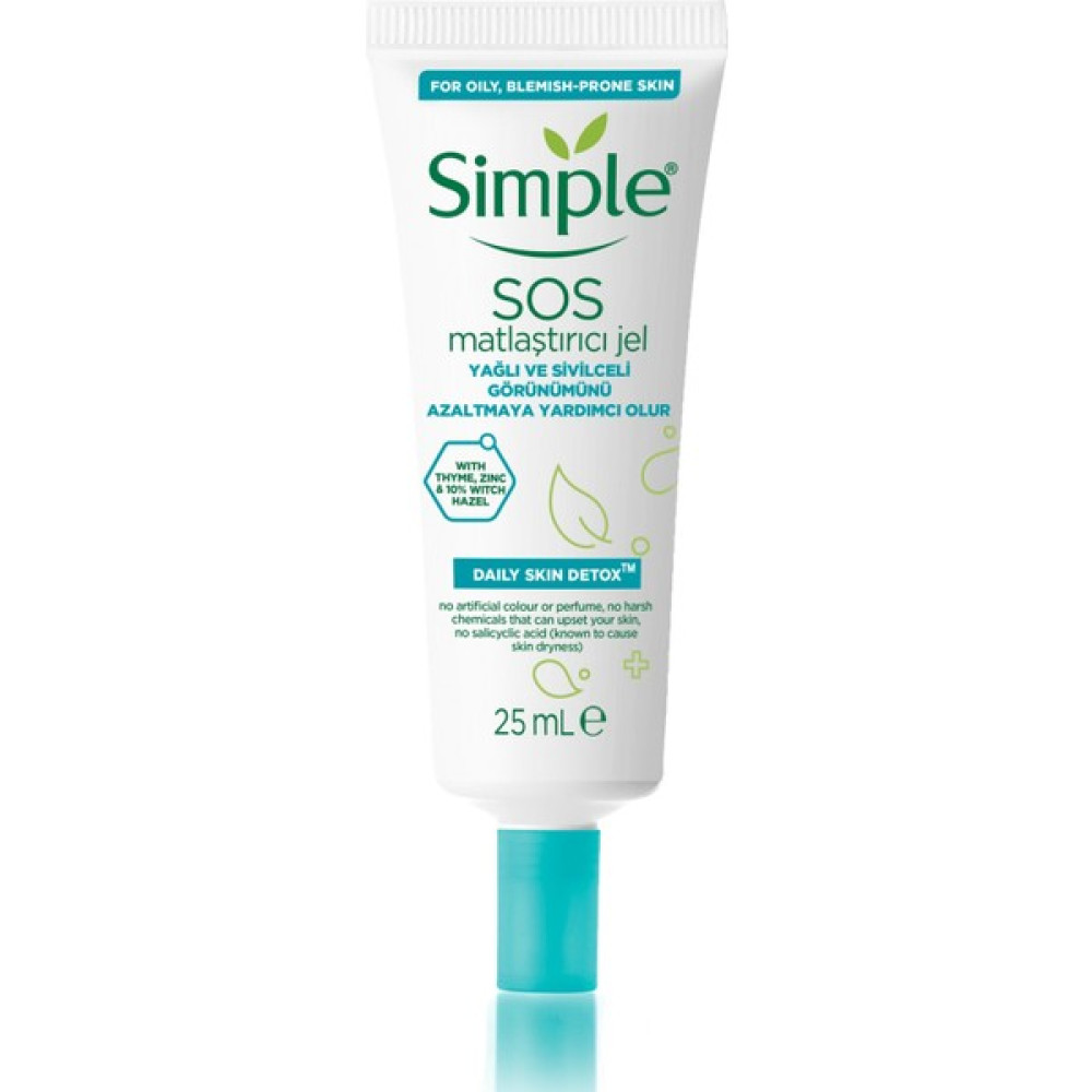 Simple Daily Skin Detox Sos Yağlı/karma Ciltler Için Sos Jeli / Matlaştırıcı Jel 25 ml Nemlendiriciler Fiyatı