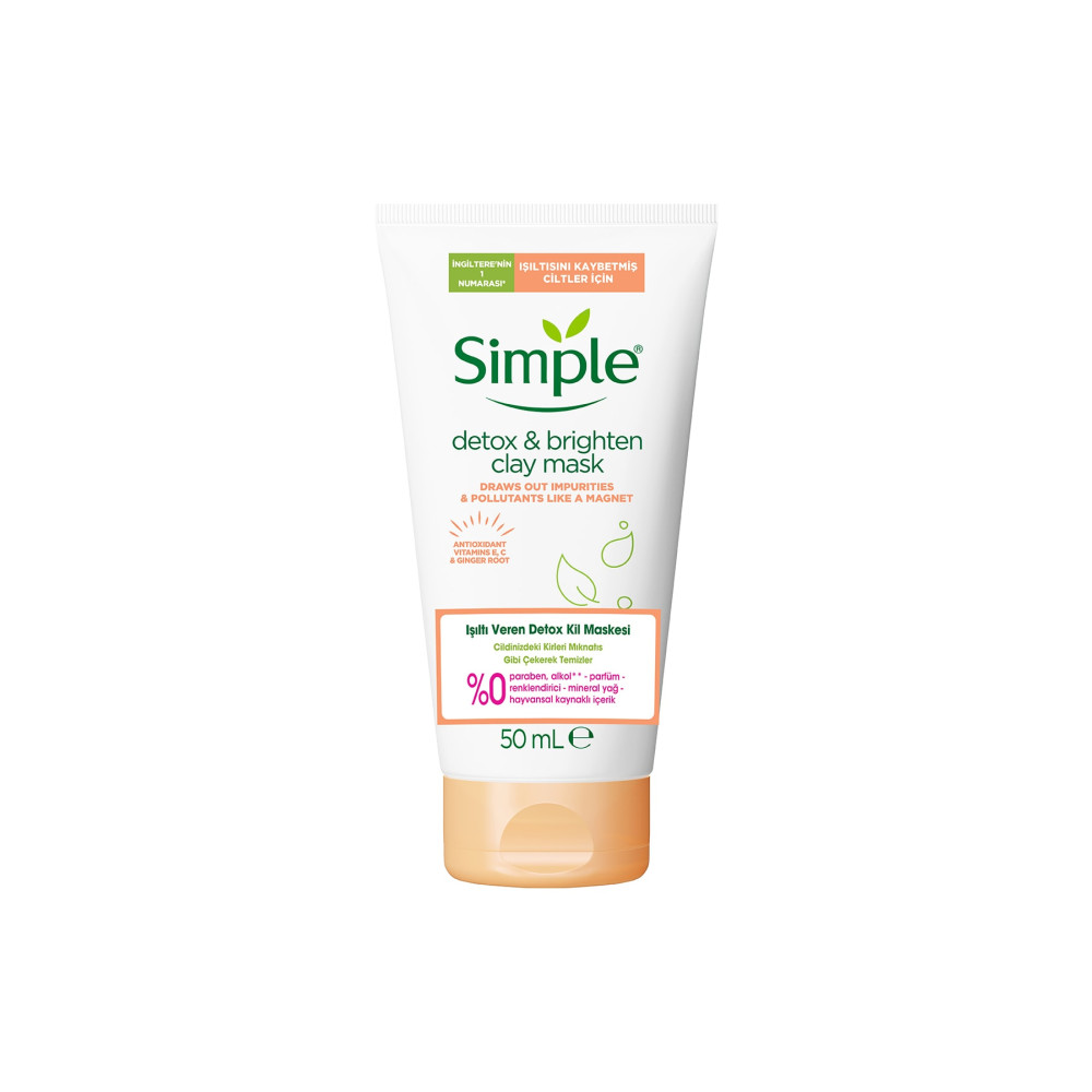 Simple Işıltı Veren Detox Kil Maskesi Işıltısını Kaybetmiş Ciltler Için 50 ml Cilt ve Yüz Bakımı Fiyatı