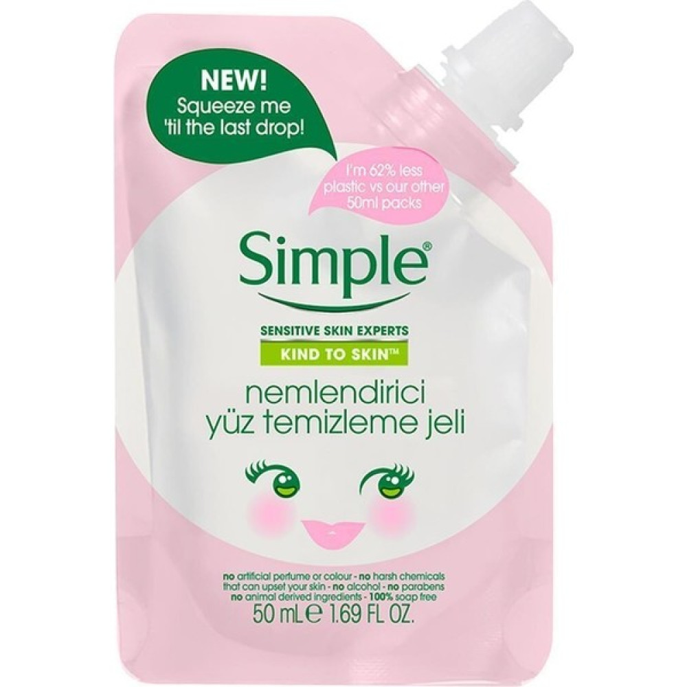 Simple Kind To Skin Mini Nemlendirici Yüz Temizleme Jeli 50 ml Cilt Temizleme ve Peeling Fiyatı