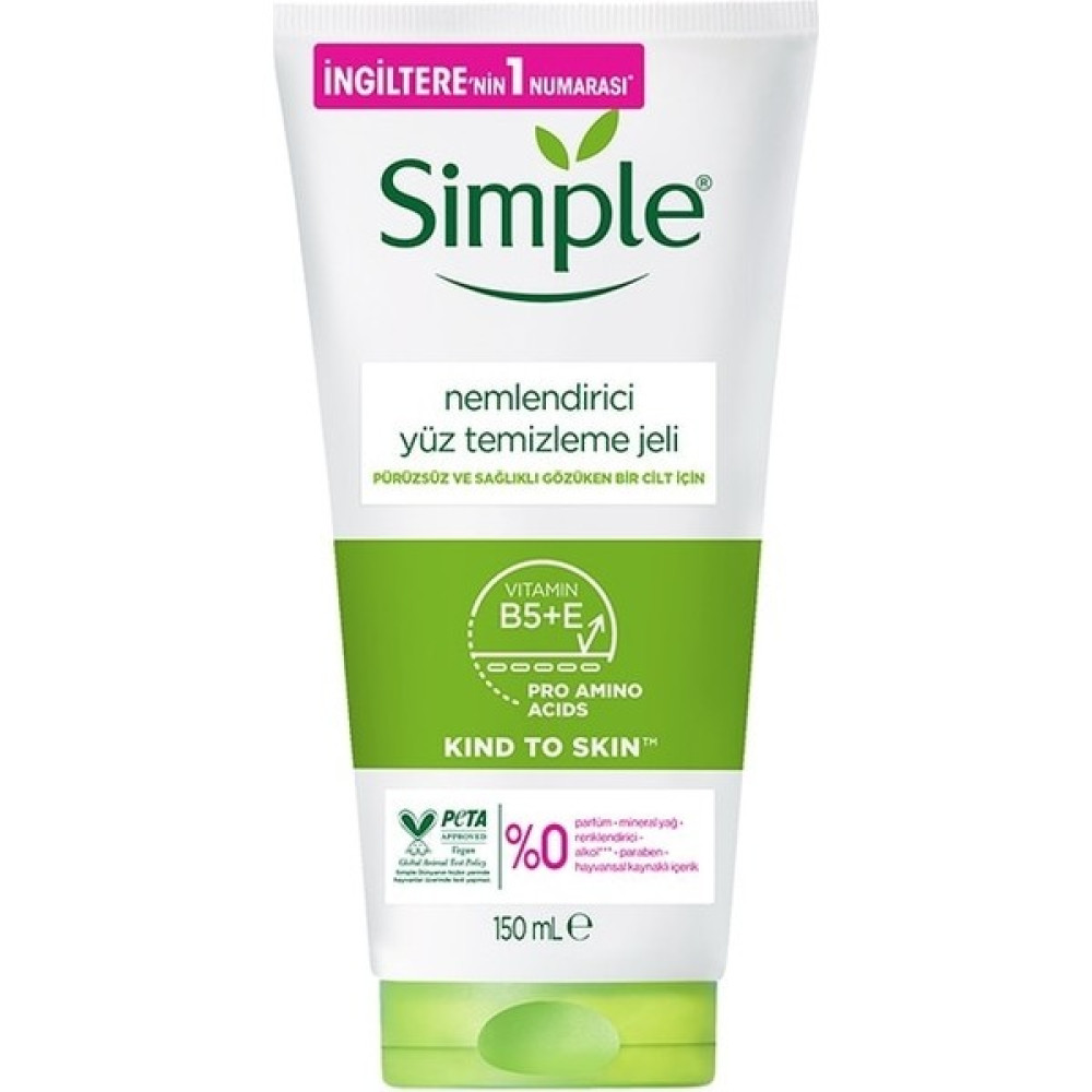 Simple Kind To Skin Nemlendirici Yüz Temizleme Jeli 150 ml Cilt Temizleme ve Peeling Fiyatı