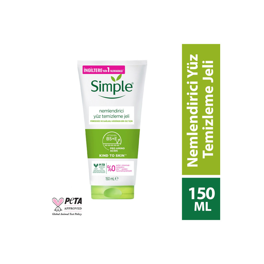 Simple Kind To Skin Nemlendirici Yüz Temizleme Jeli B5 E Vitamini Pürüzsüz Ve Sağlıklı Cilt 150 ml Cilt Temizleme ve Peeling Fiyatı