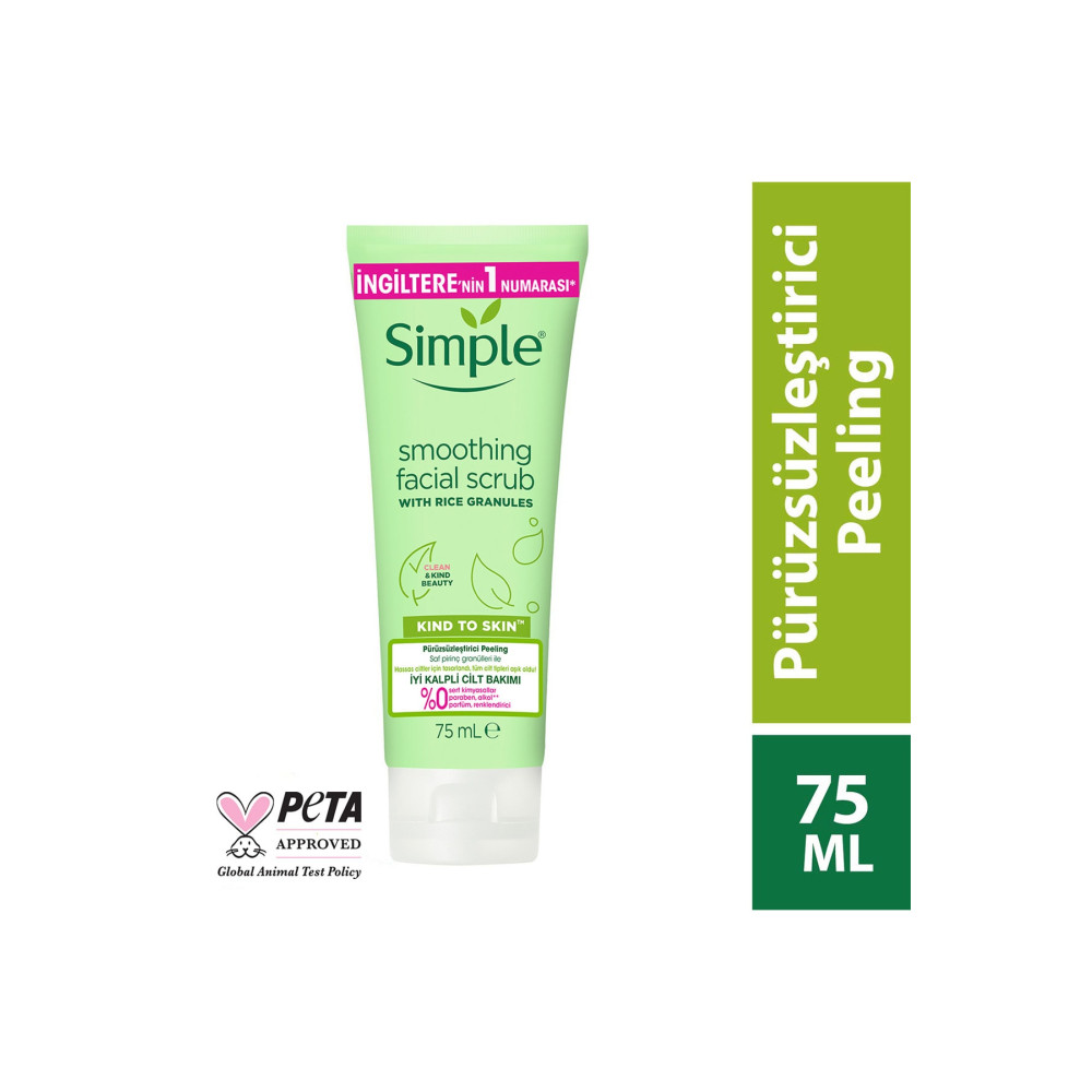 Simple Kind To Skin Pürüzsüzleştirici Peeling Saf Pirinç Granülleri Doğal Görünen Cilt 75 ml Cilt Temizleme ve Peeling Fiyatı