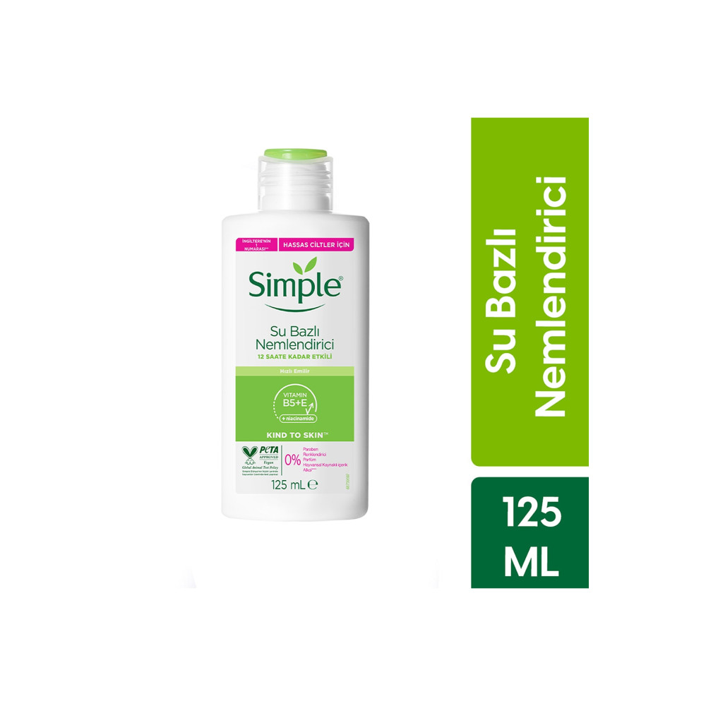 Simple Kind To Skin Su Bazlı Nemlendirici Hassas Ciltler İçin 12 Saate Kadar Etkili 125 ml Cilt ve Yüz Bakımı Fiyatı