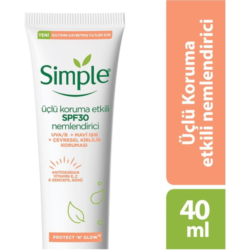 Simple Protect And Glow Spf 30 Nemlendirici Krem 40 Ml Nemlendiriciler Fiyatı