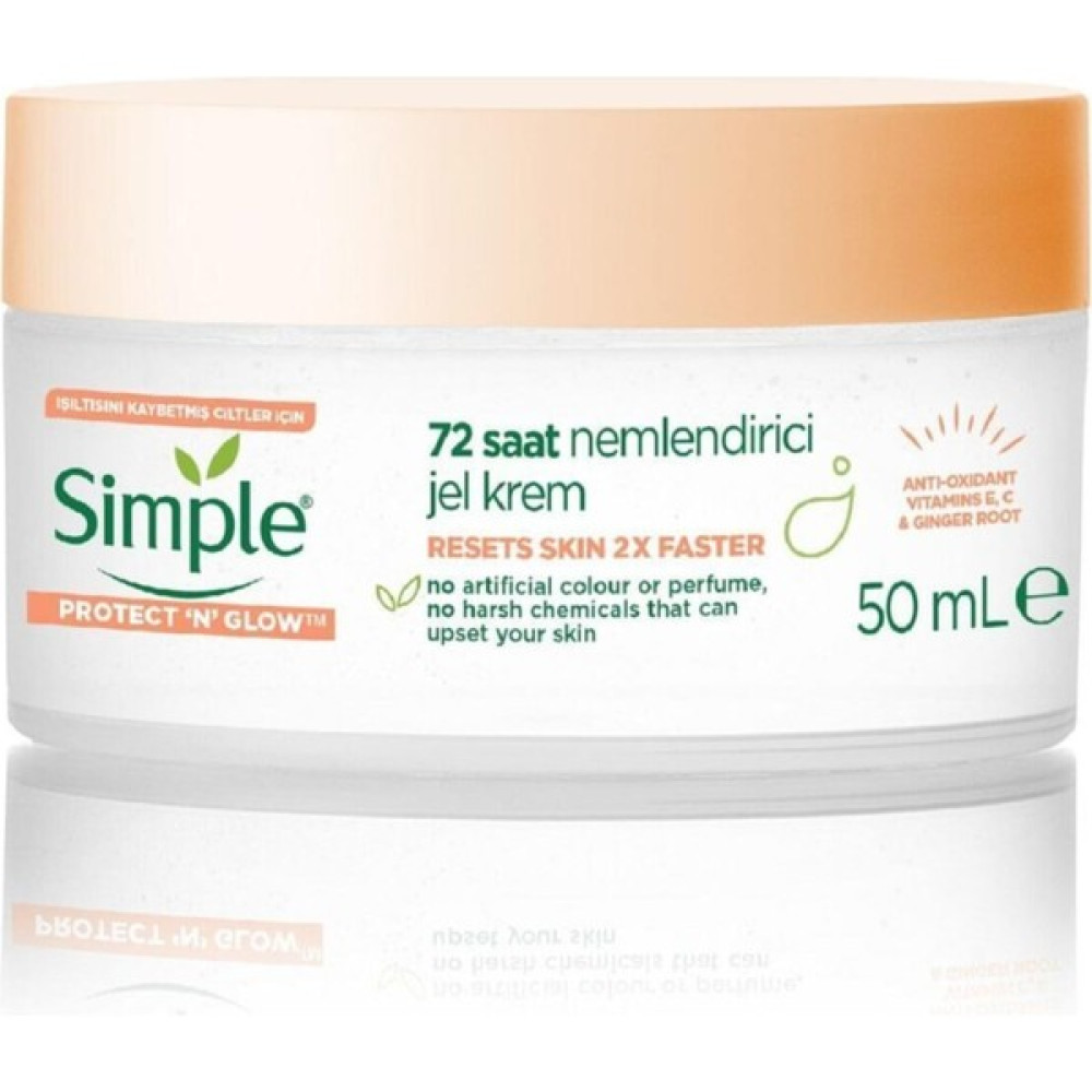 Simple Protect & Glow 72 Saat Nemlendirici Jel Krem 50 ml Nemlendiriciler Fiyatı