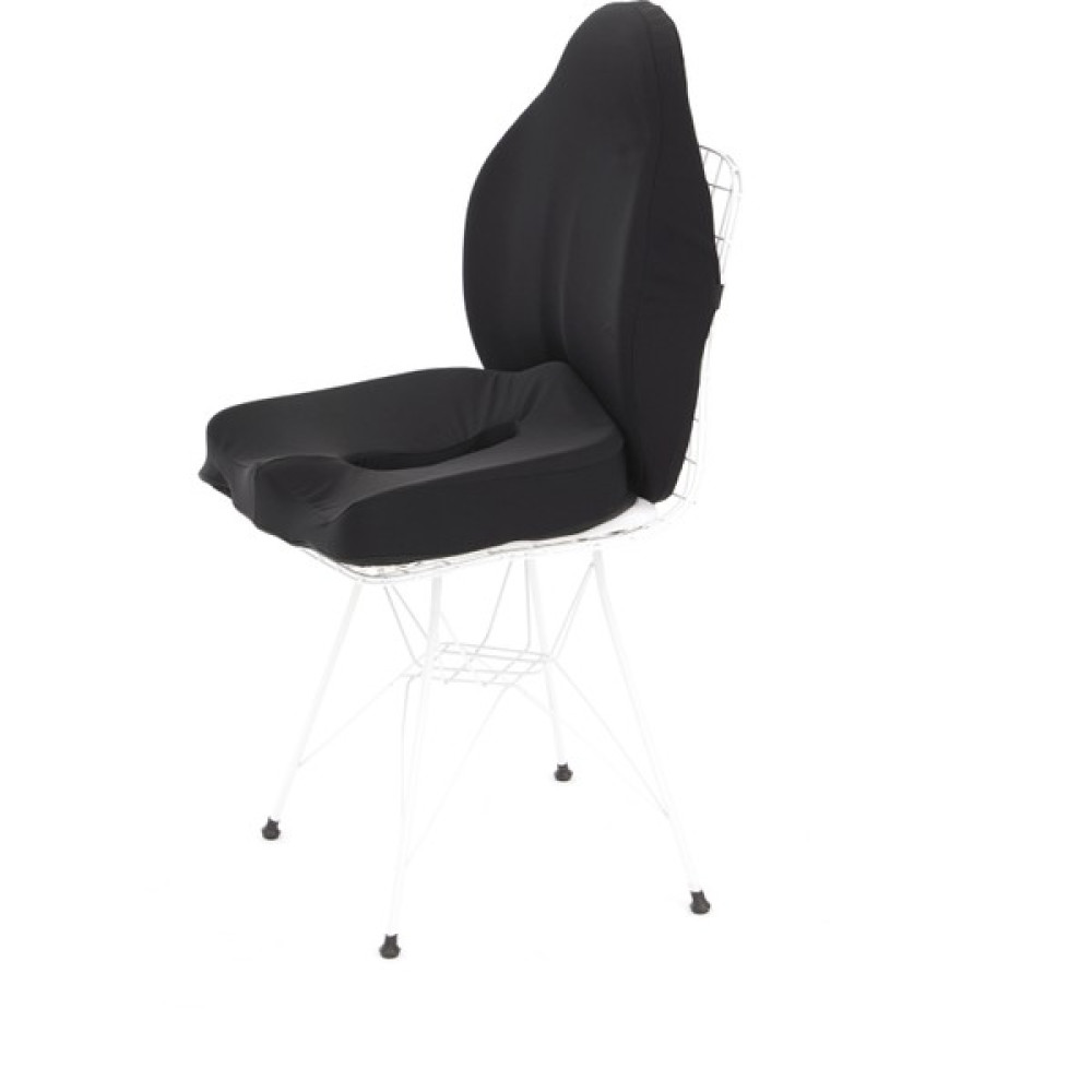 Simple The Pillow Visco Foam Ortopedik Dik Duruş Seti, Omurga Dostu Lüks Bel Yastığı + Posture Oturma Minderi - 42 x 52 cm - Siyah Yastık Fiyatı