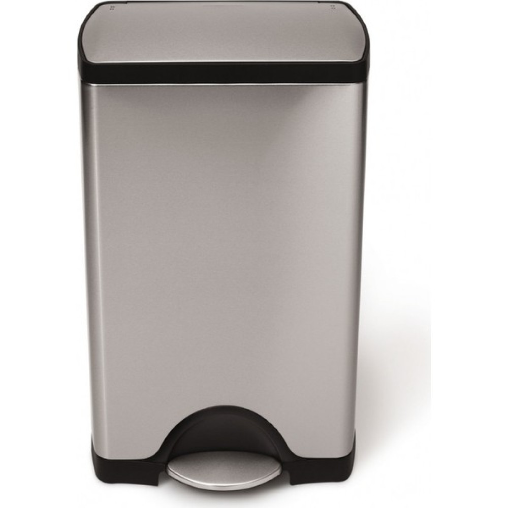 Simplehuman 38 Lt. Dikdörtgen, Pedallı, Çöp Kutusu - Mat Çelik Çöp Kovaları Fiyatı