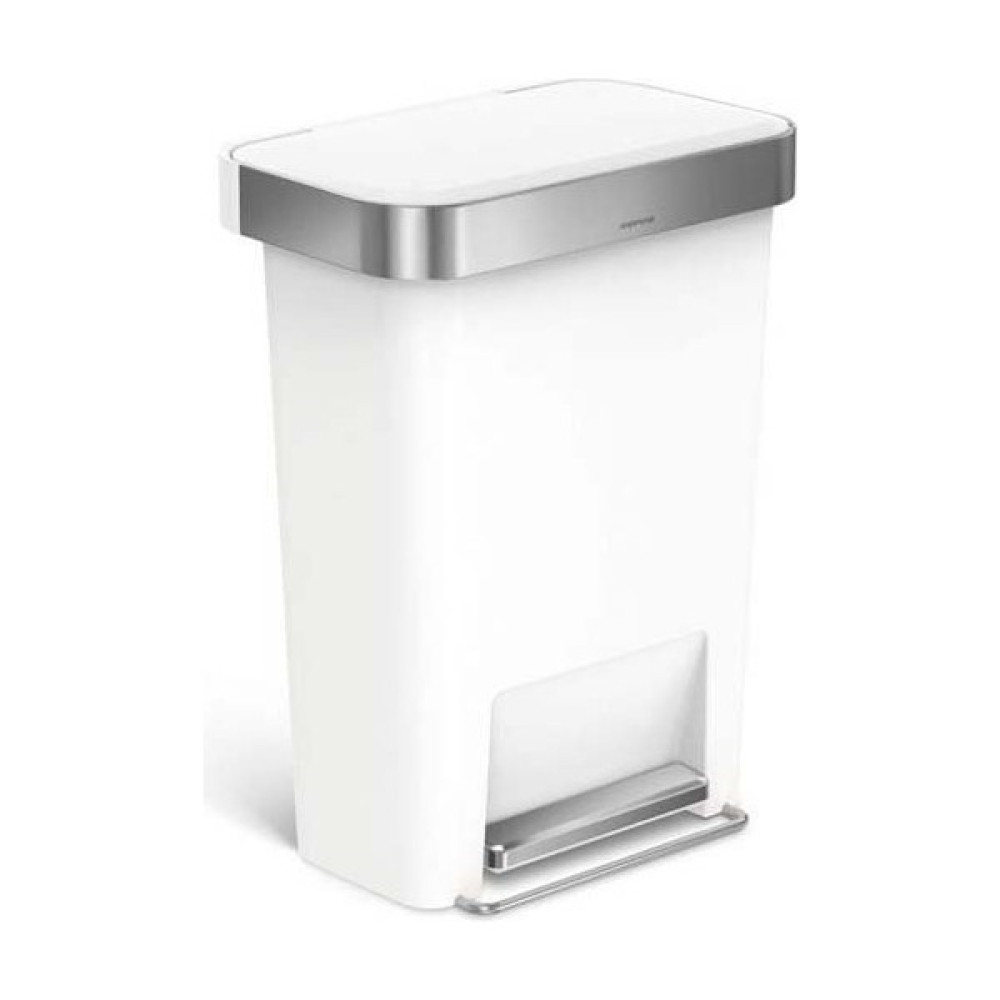 Simplehuman CW1387CB Dikdörtgen Çöp Kovası 45LT Beyaz Eşya Saklama / Düzenleme Fiyatı