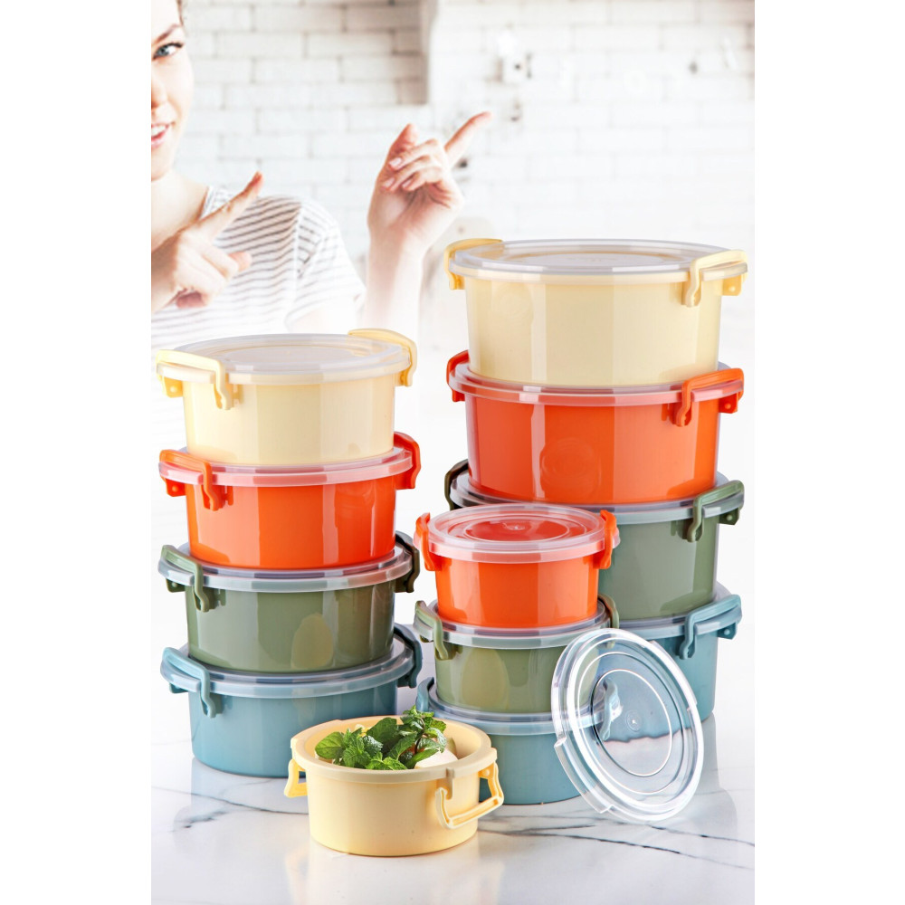 simplicity Mikrodalga Ve Difrizde Kullanılabilen Saklama Kabı Seti 12li Pastel Saklama Kapları Fiyatı