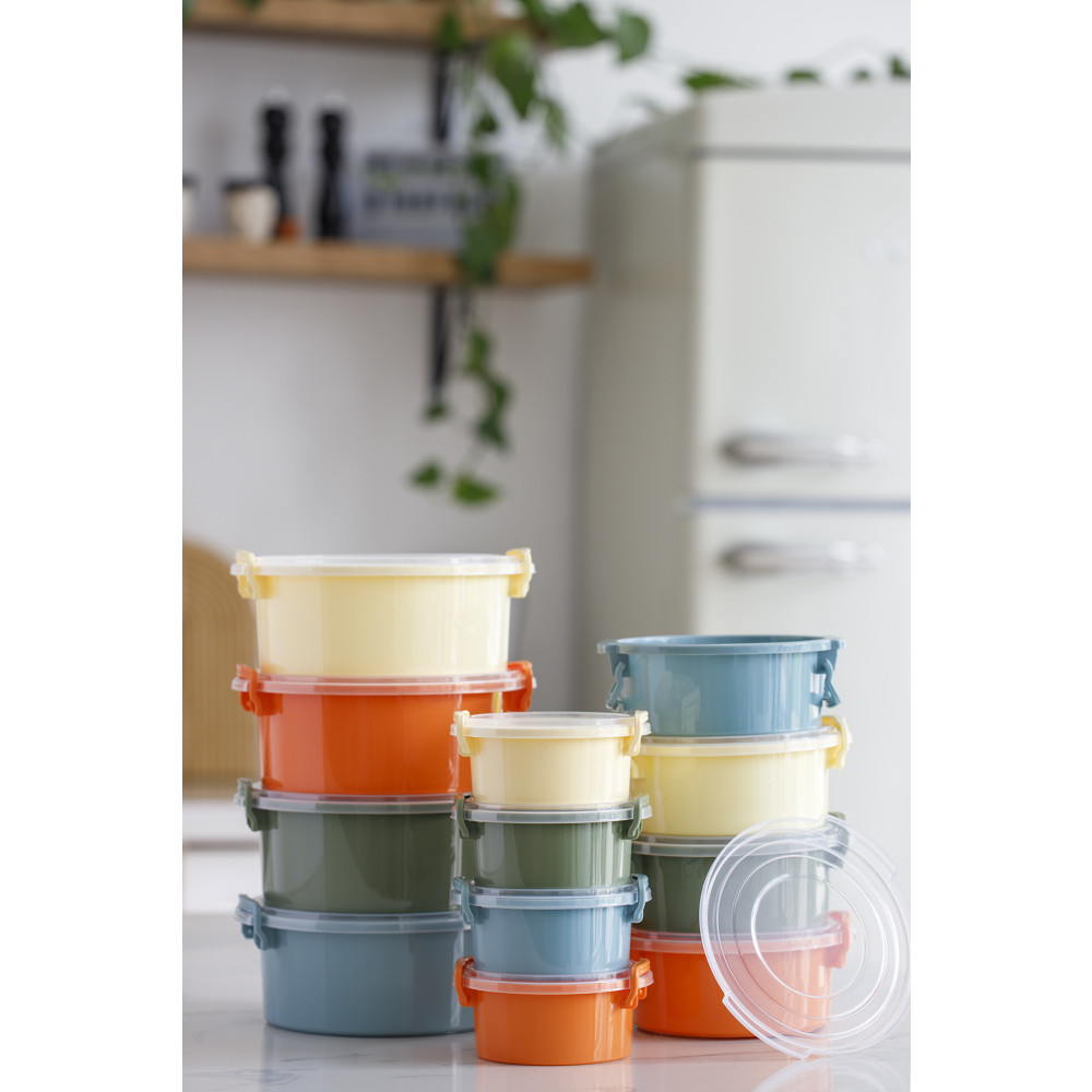 simplicity Tidy Pastel Saklama Kabı Seti Yuvarlak 12li Deepfreeze ve Mikrodalga Kullanımına Uygun Saklama Kapları Fiyatı