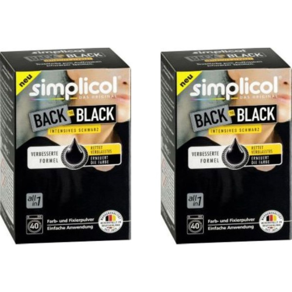 Simplicol Siyah Toz Tekstil Kumaş Boyası ve Renk Canlandırma 400 gr x 2 Kutu - 800 gr Çamaşır Yıkama Fiyatı
