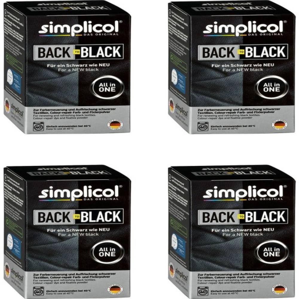 Simplicol Siyah Toz Tekstil Kumaş Boyası ve Renk Tazeleme Canlandırma x 4 Paket Kumaş Boyası Fiyatı
