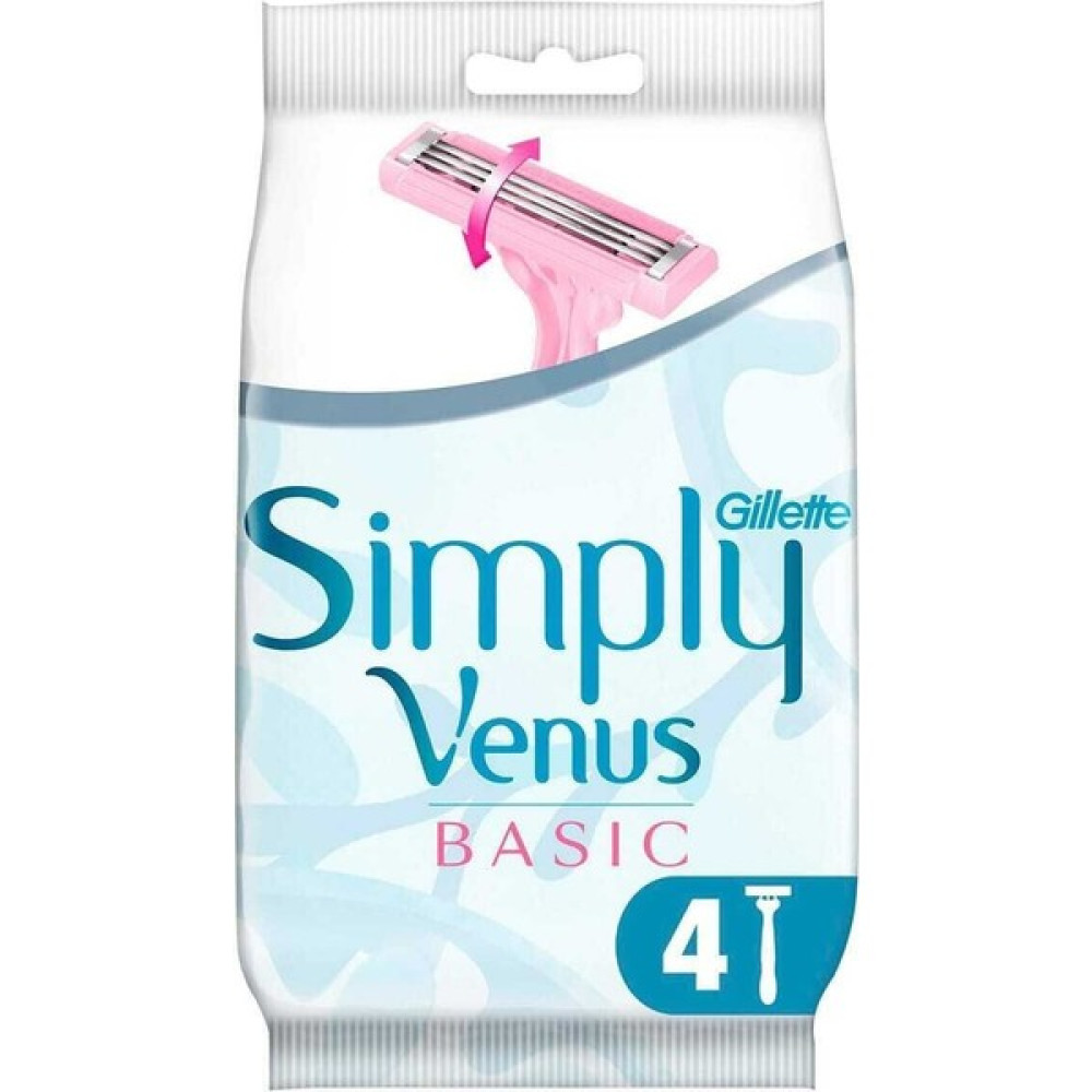 Simply Venus 3 Basic Tıraş Makinesi + 3 Yedek Tıraş Bıçağı 7702018456758 Erkek Tıraş Ürünleri Fiyatı