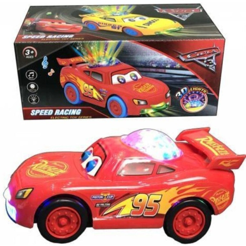 Şimşek Mcqueen Cars Üstü Işıklı Dil Çıkaran Müzikli Araba Sarı - Renkli Oyuncak Araç Fiyatı