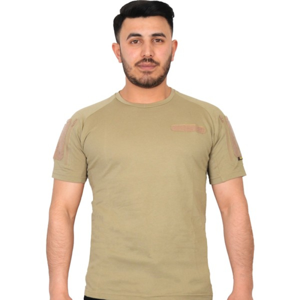 Şimşekoğlu 4 Cepli Kısa Kollu Taktik Tişört Bej Rengi, Yandan Cepli T-Shirt Erkek T-shirt Fiyatı