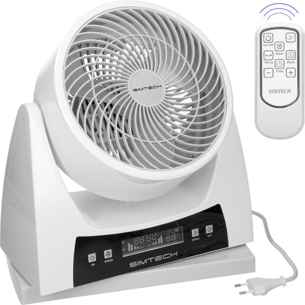 Sımtech KM-1725 Masaüstü Dijital Salınımlı Vantilatör - Beyaz Vantilatörler Fiyatı