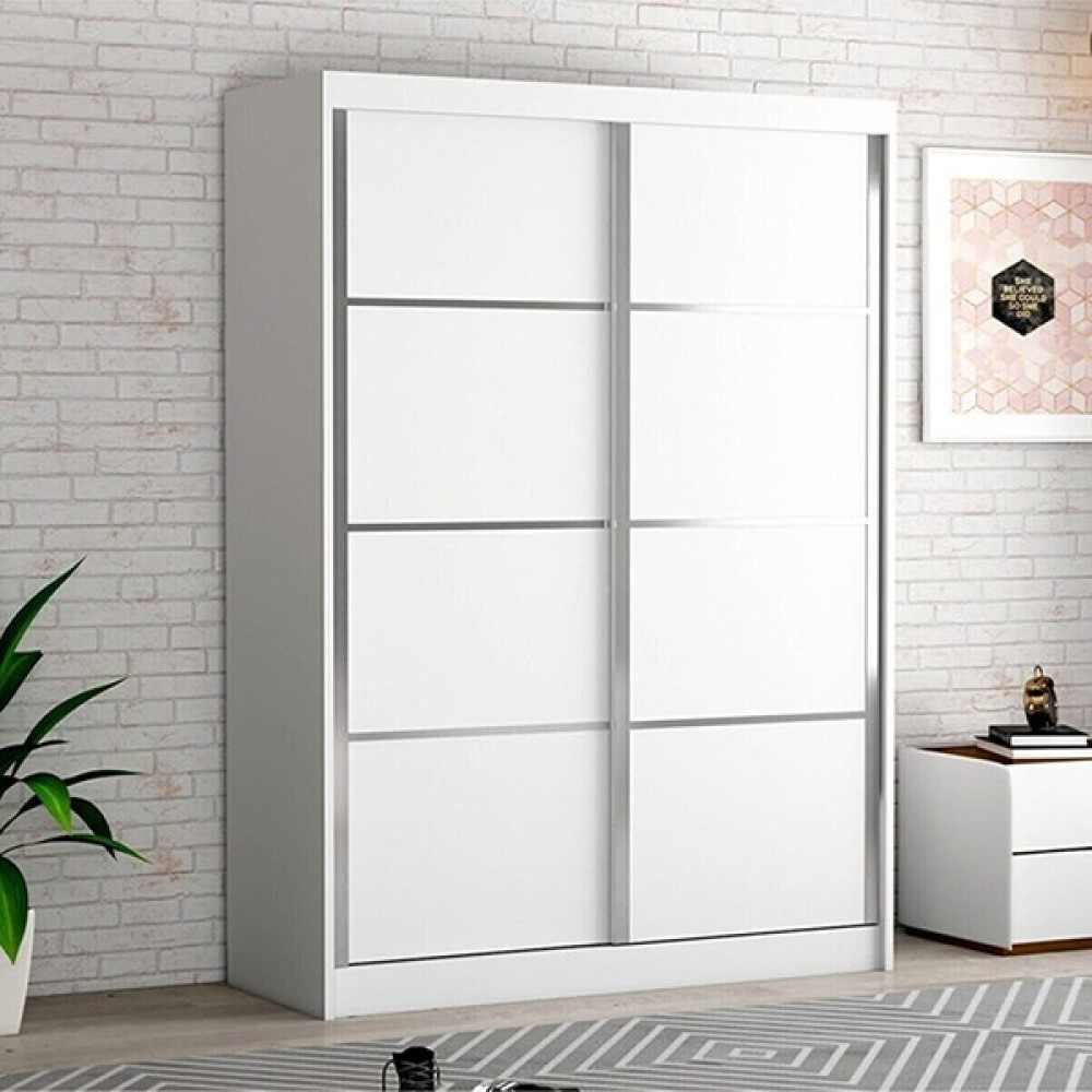 Simurg Hmk Ahşap Mob 140 cm Sürgülü Gardırop Beyaz 140CM Sürgülü Beyaz Gardrop & Dolap Fiyatı