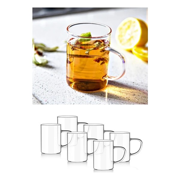 Simya Home Isıya Dayanıklı Cam Bardak Termisil Kupa 200 ml 6'lı - Şeffaf Fincan / Bardak / Kahve Takımı Fiyatı